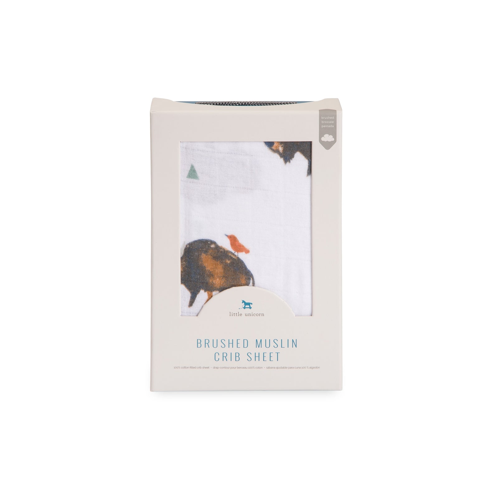 Bison Cotton Muslin Crib Sheet