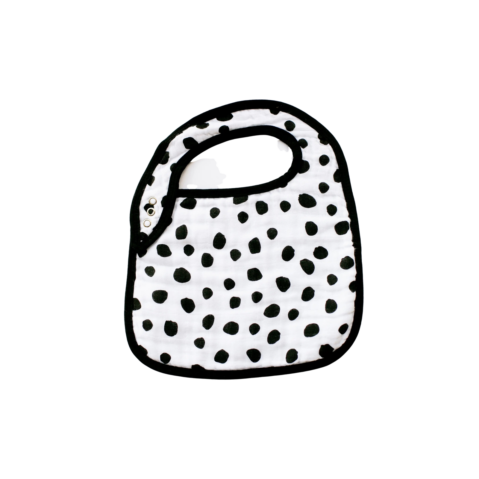 Black + White Organic Cotton Muslin Bibs