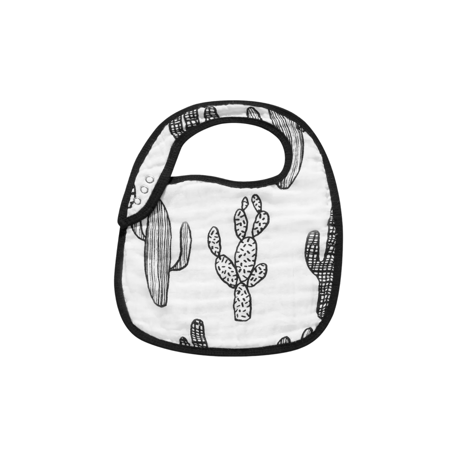 Black + White Organic Cotton Muslin Bibs