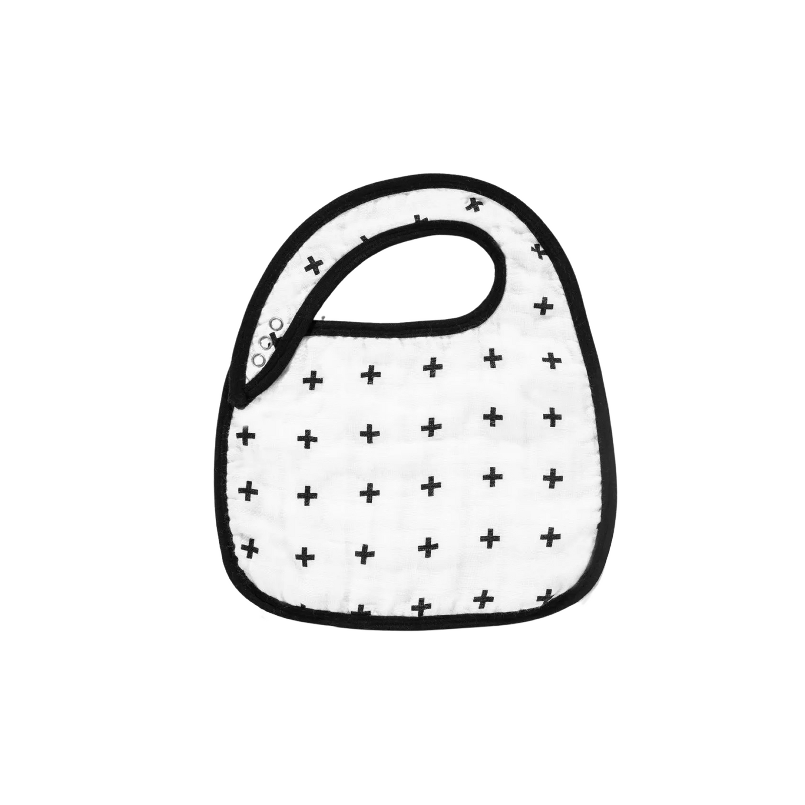 Black + White Organic Cotton Muslin Bibs