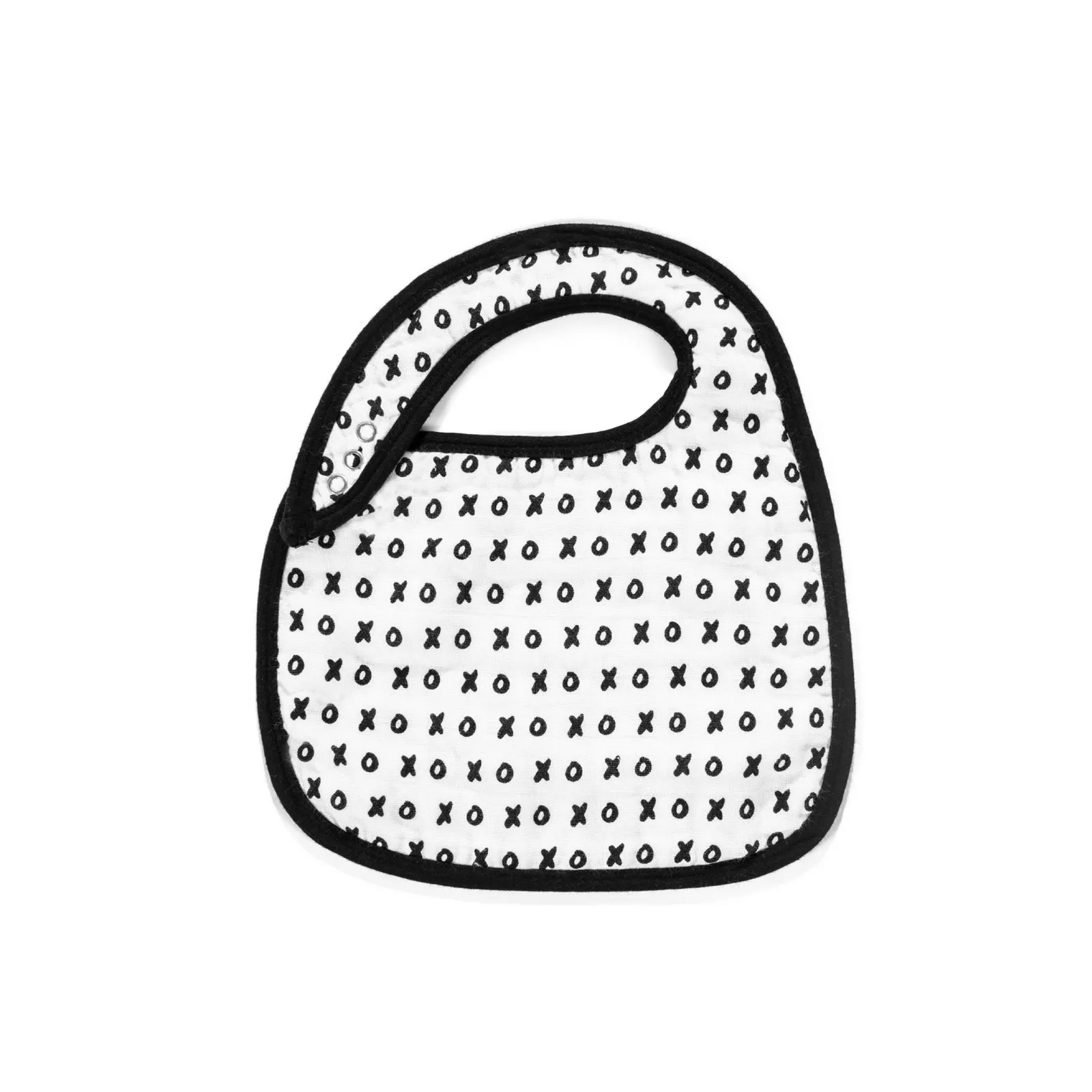 Black + White Organic Cotton Muslin Bibs