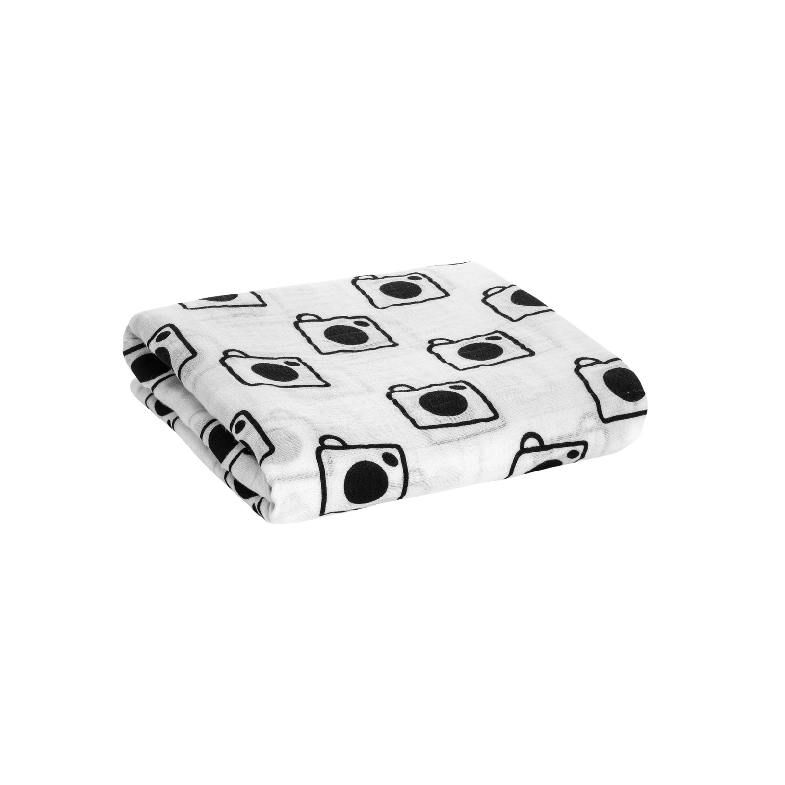 Black + White Organic Cotton Muslin Swaddles