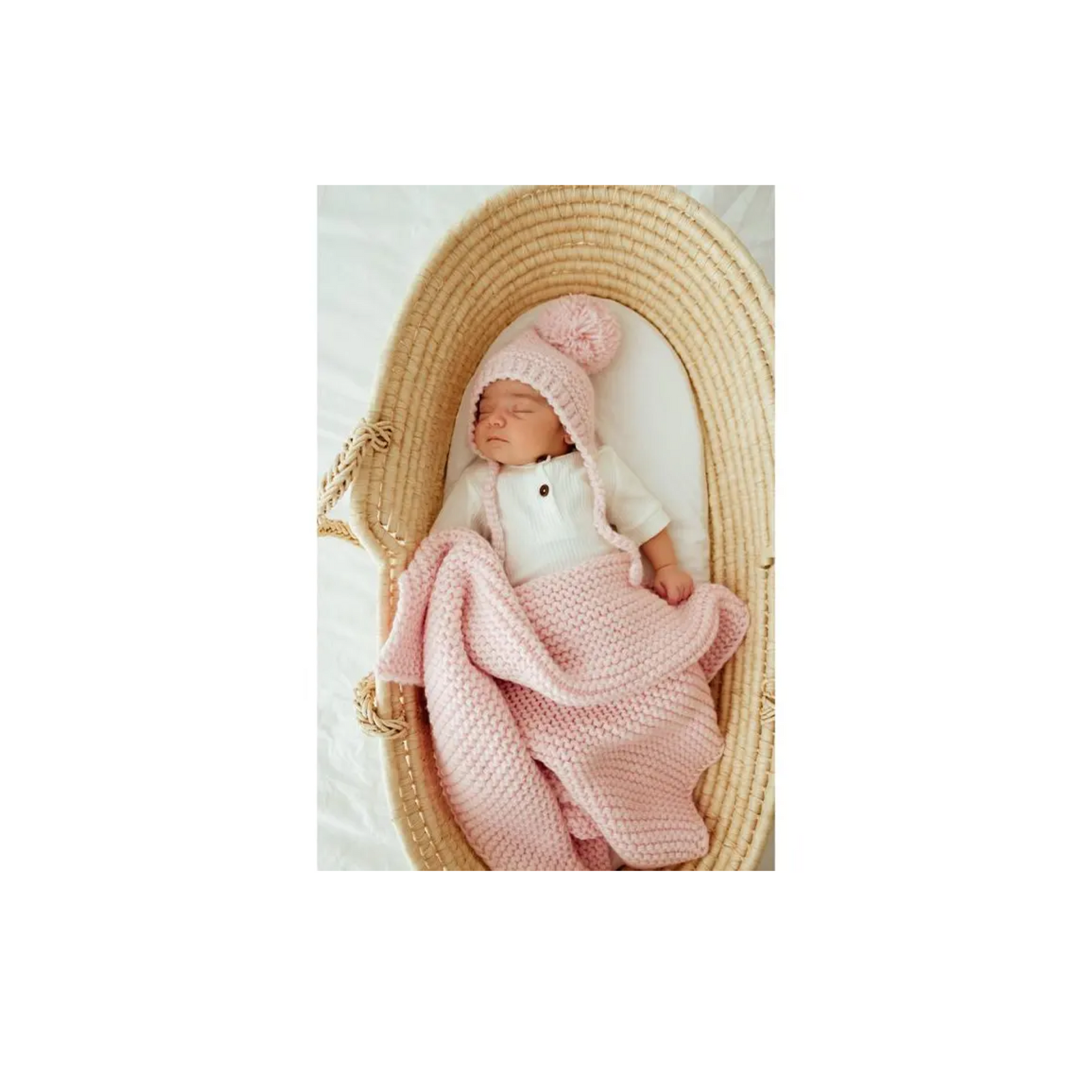 Blush Garter Stitch Bonnet