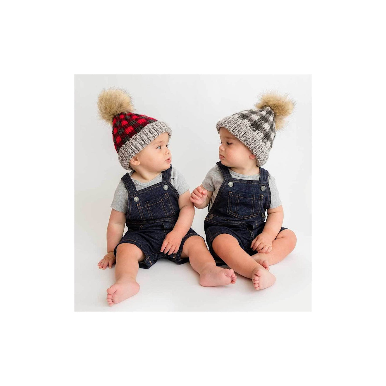 Buffalo Check Pom Beanie Hats