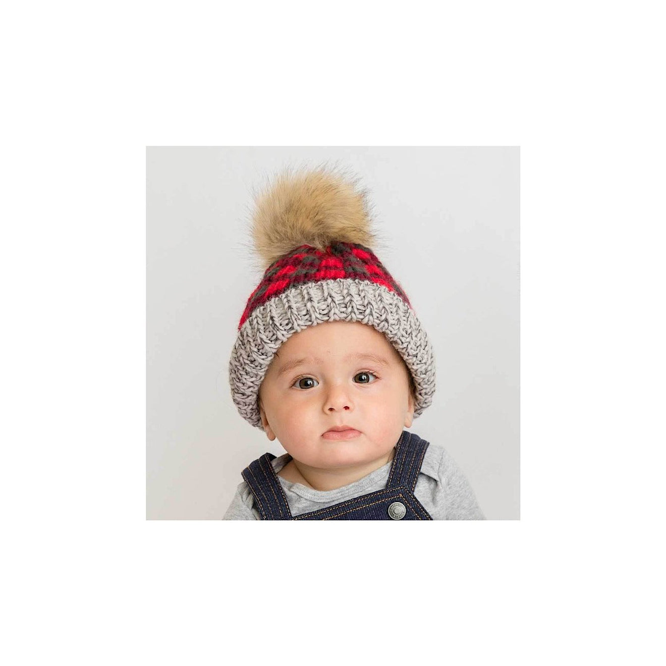 Buffalo Check Pom Beanie Hats