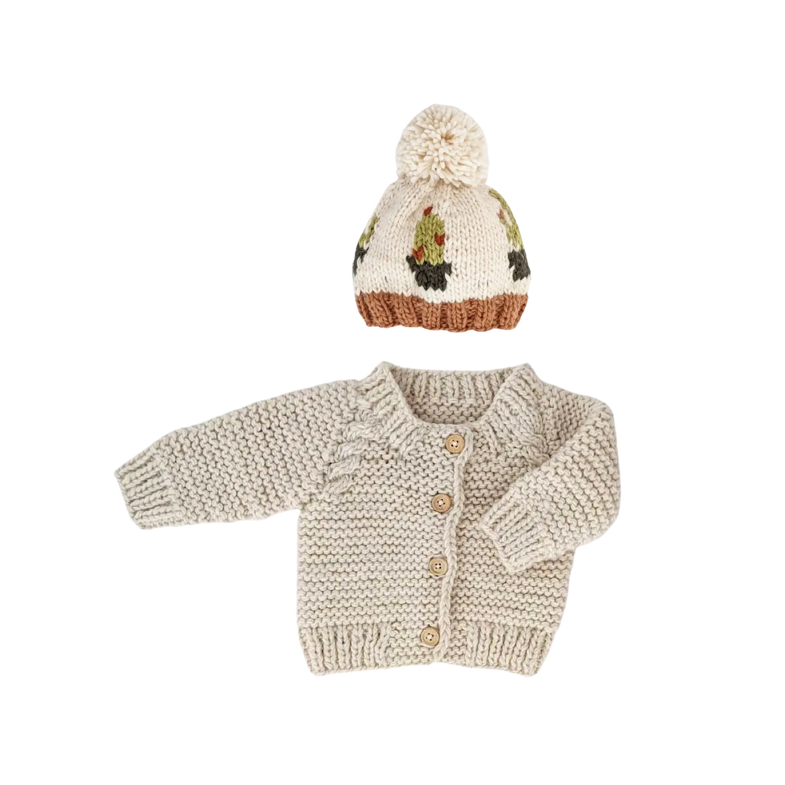 Cactus Knit Pom Beanie Hat