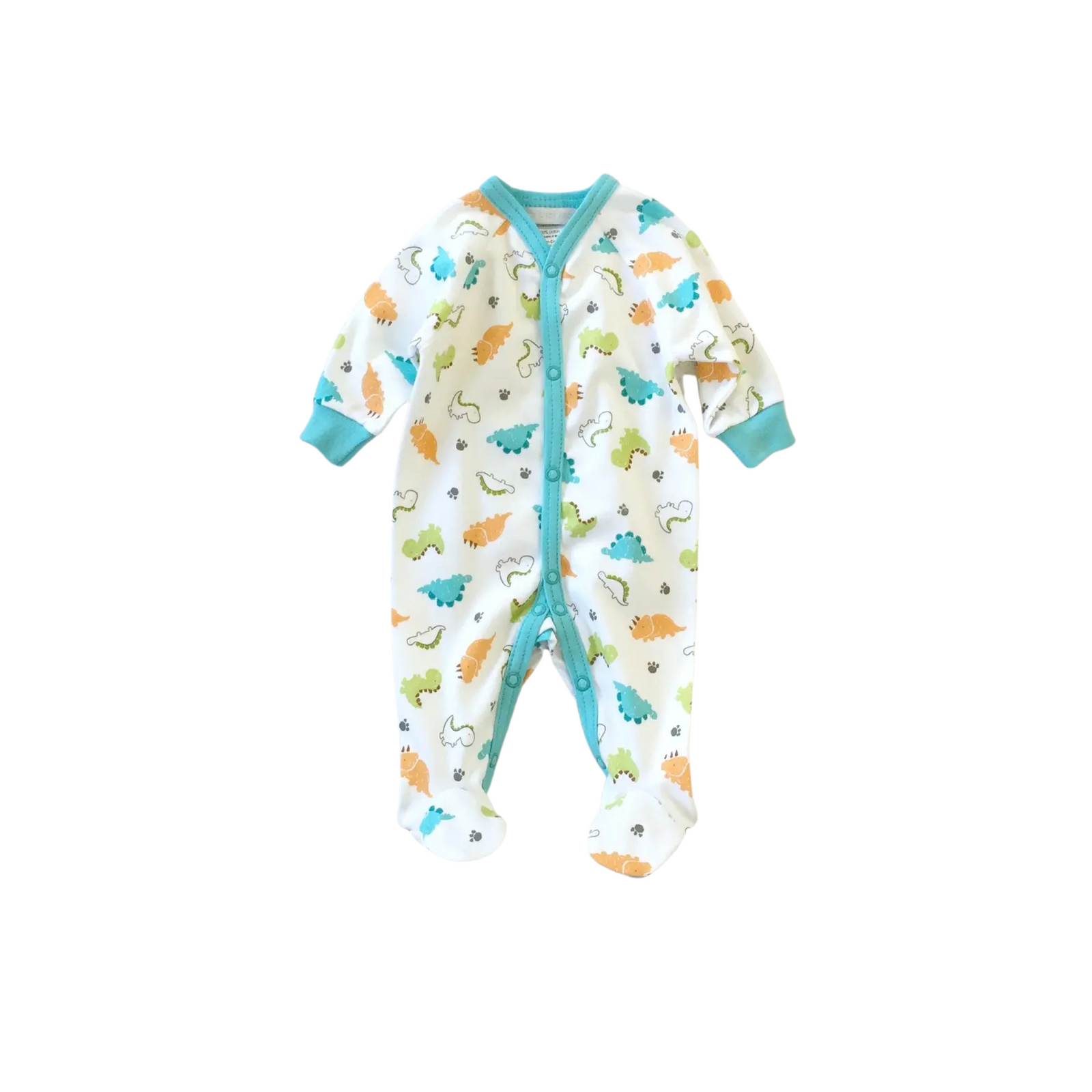 Front Snap Footie Print