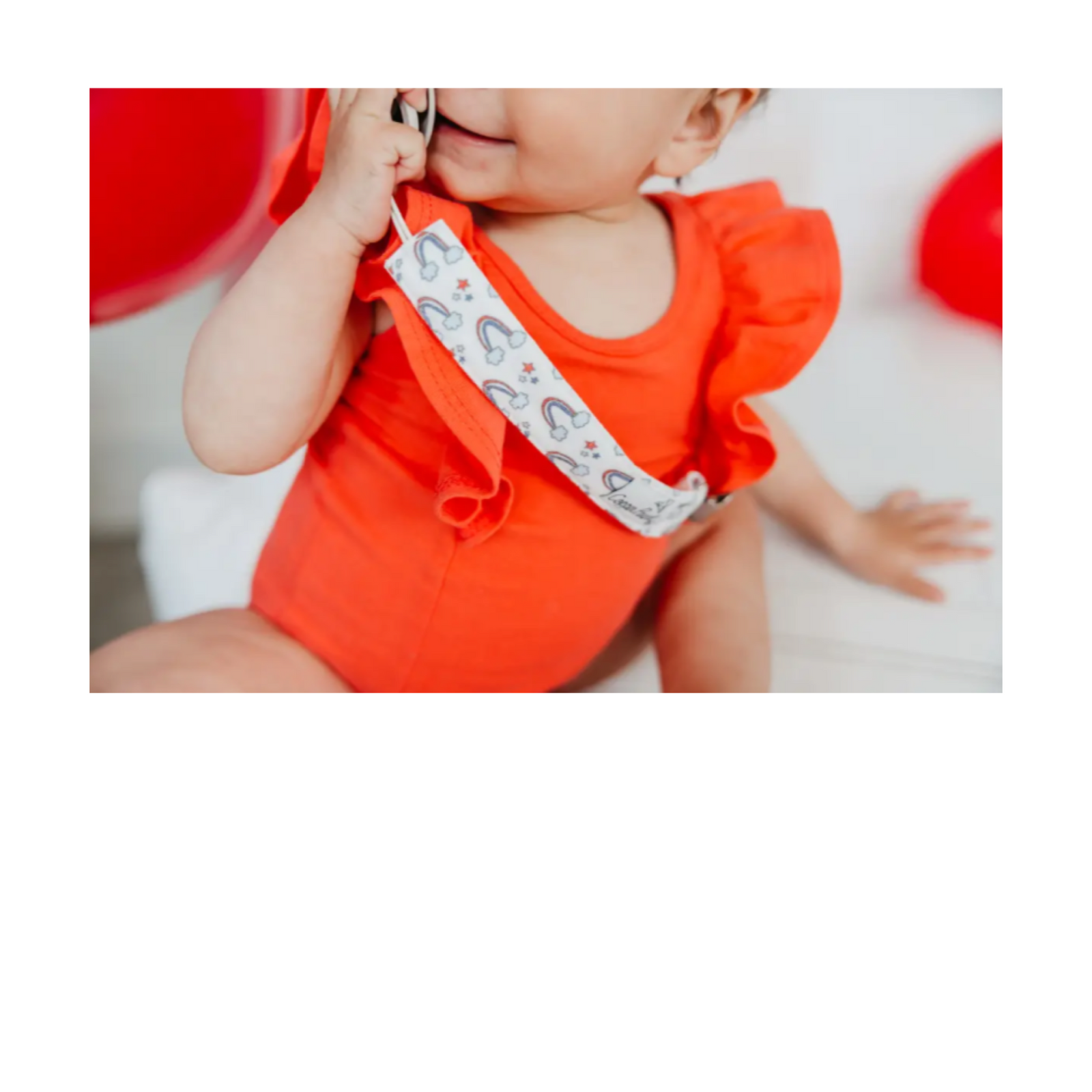 Liberty Rainbow Binky Clip