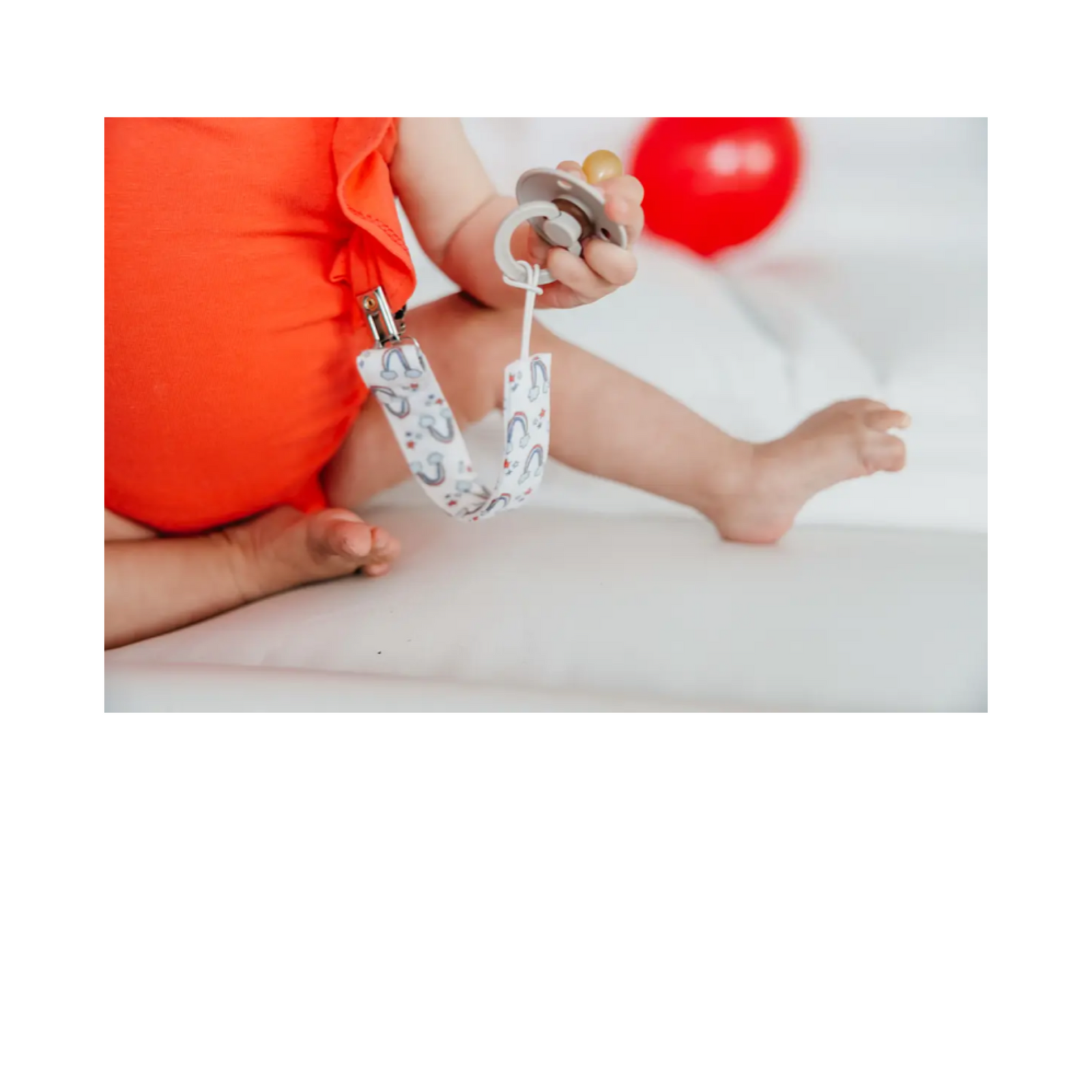 Liberty Rainbow Binky Clip