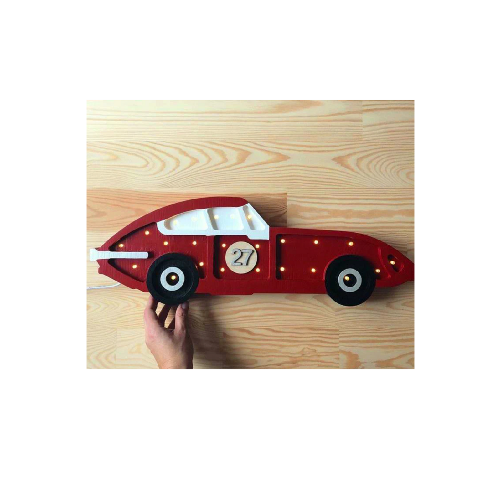 Little Lights Mini Red Race Car Lamp