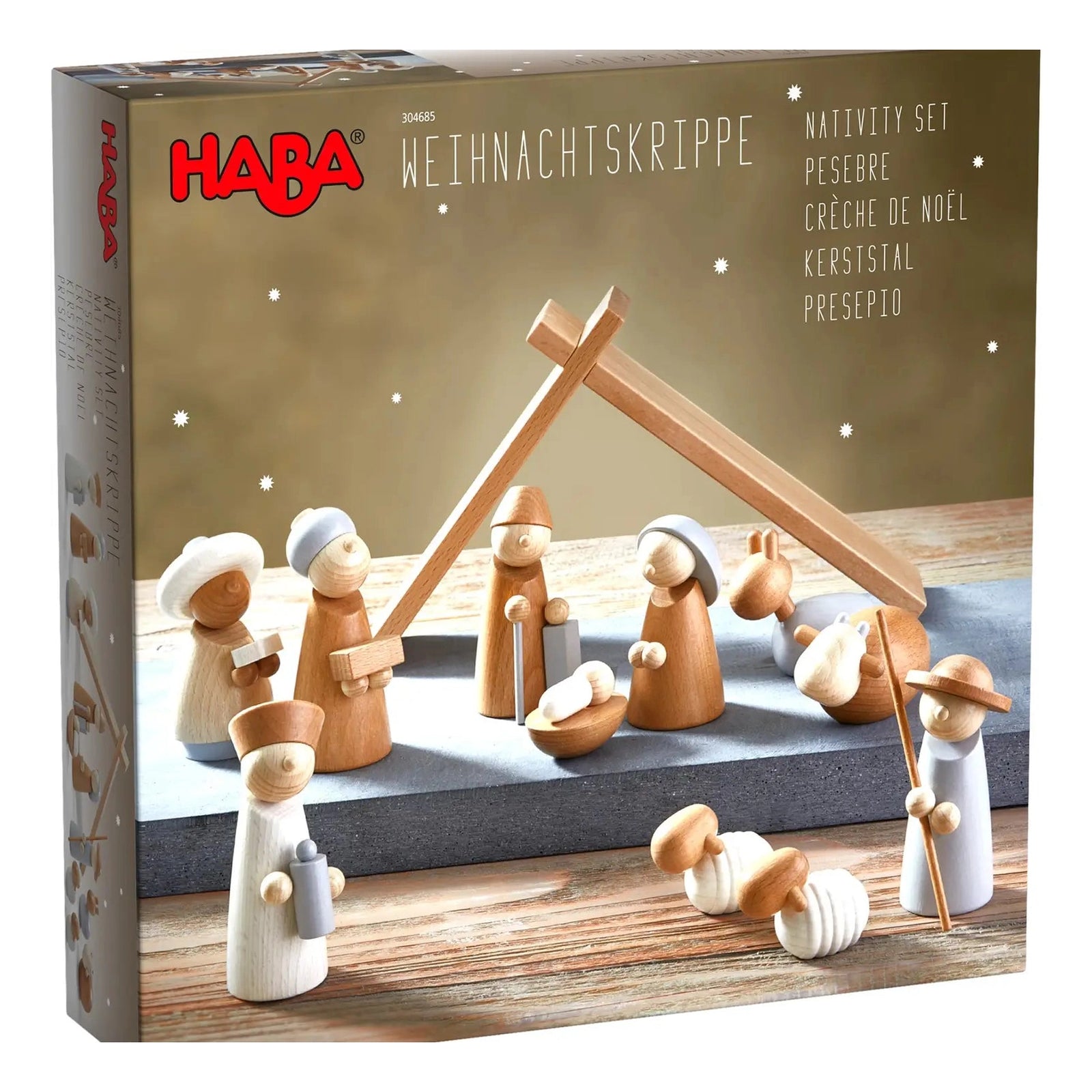 Natural Wood Nativity Set