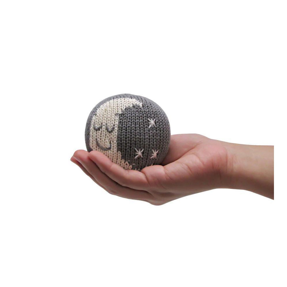 Organic Sleeping Moon Knit Rattle