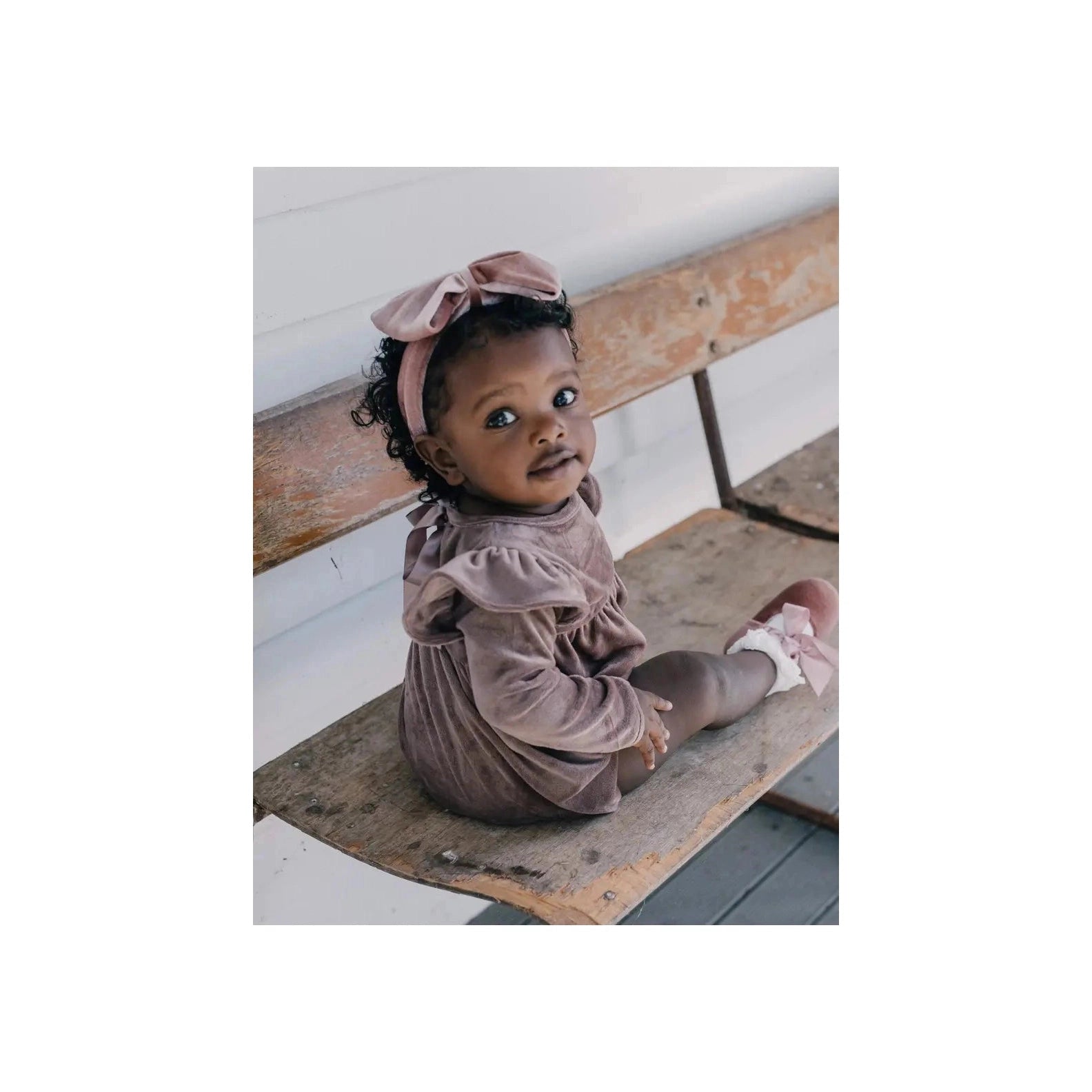 Oversized Velour Baby Headband Bow