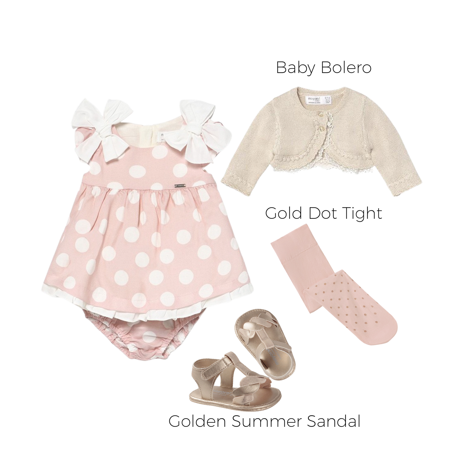 Pink And Gold Dot Tights