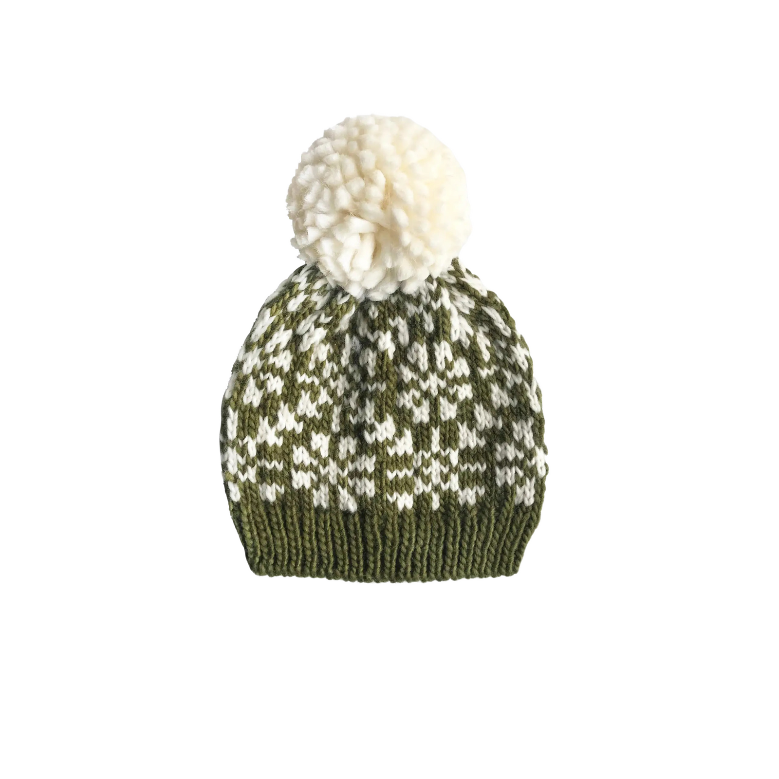 Snowfall Pom Hat - Olive