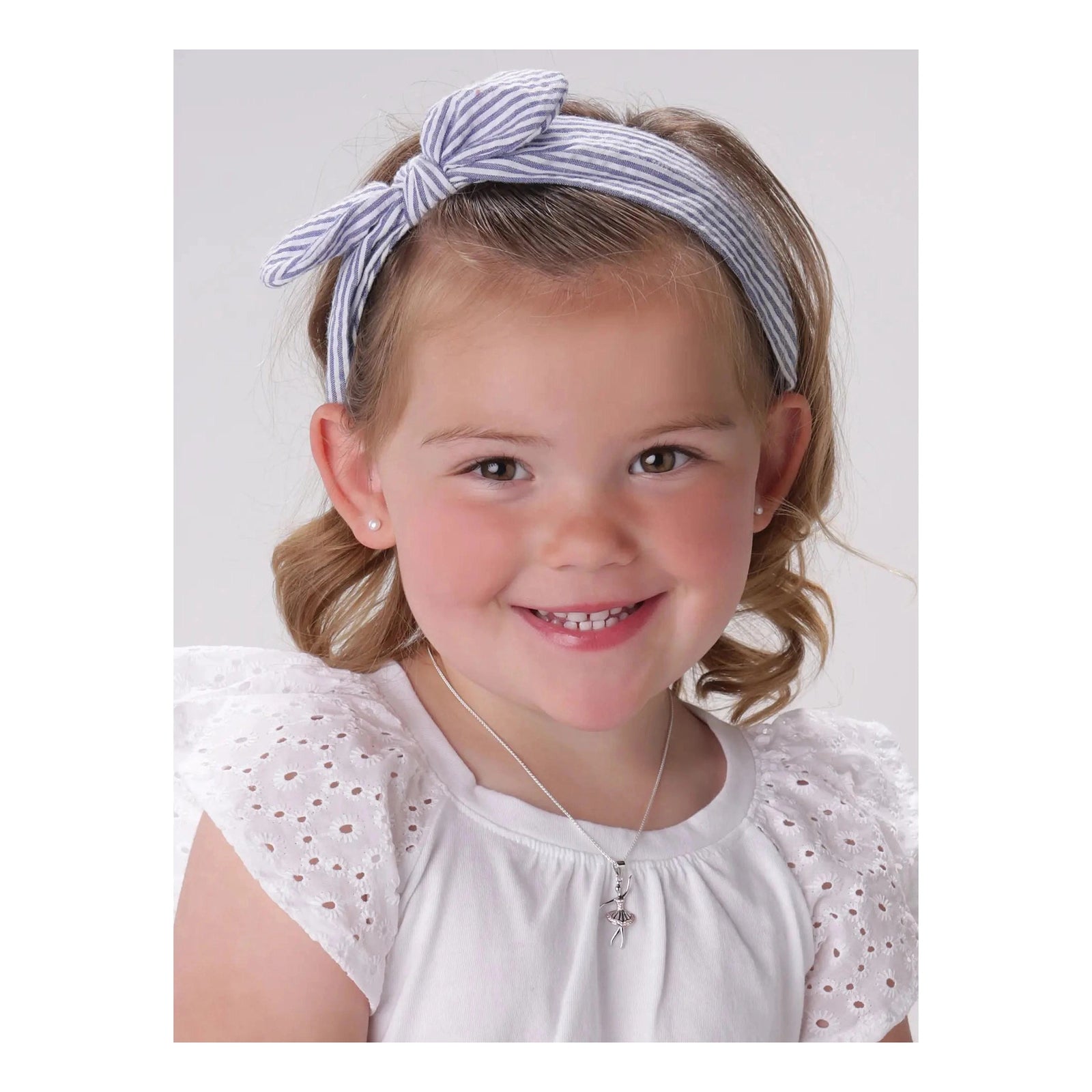 Sterling Silver Pink Ballerina Necklace