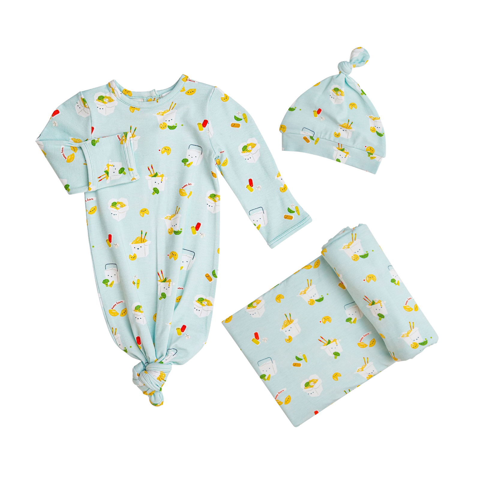 Take Out Mint Knotted Newborn Hat