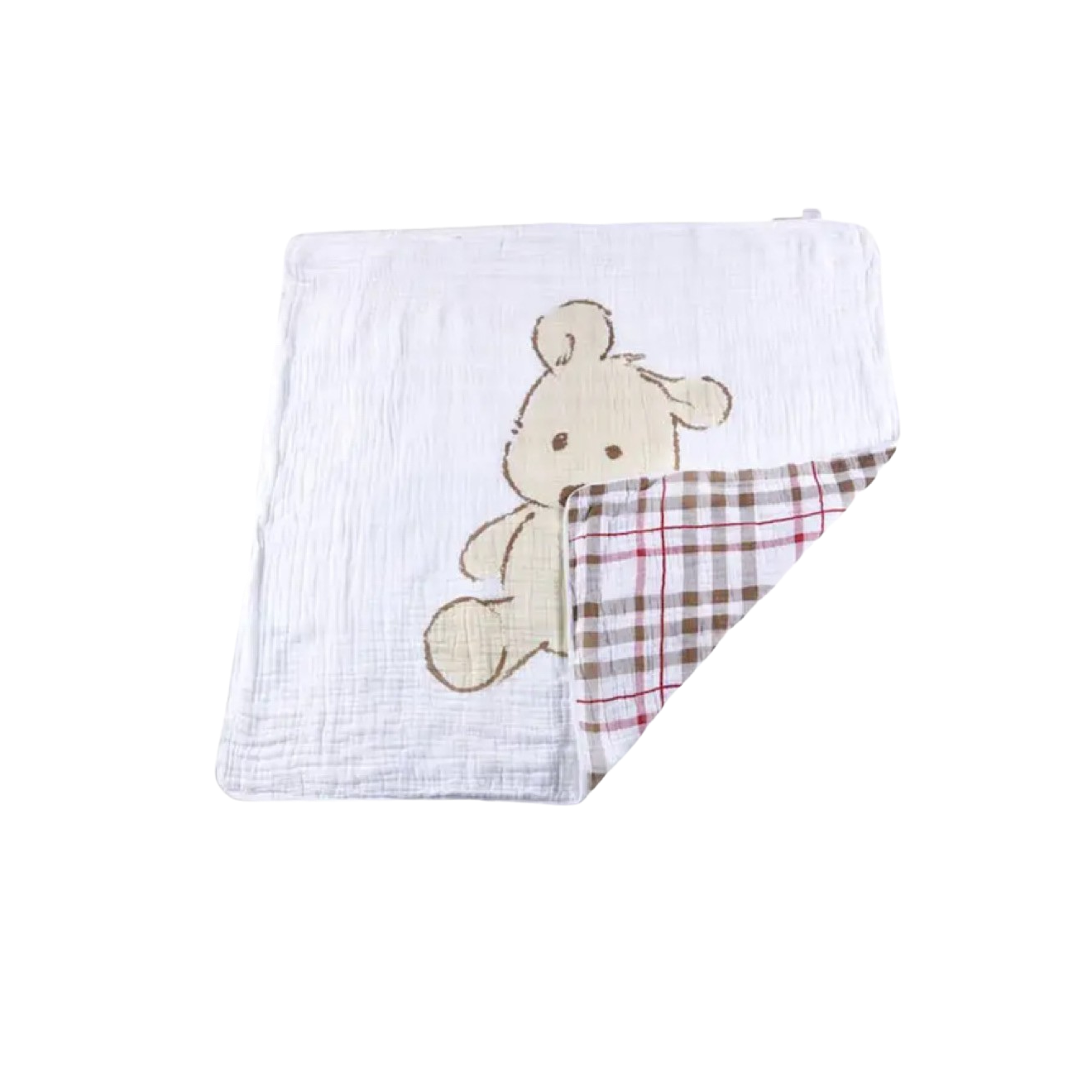 Teddy Bear + Plaid Blanket