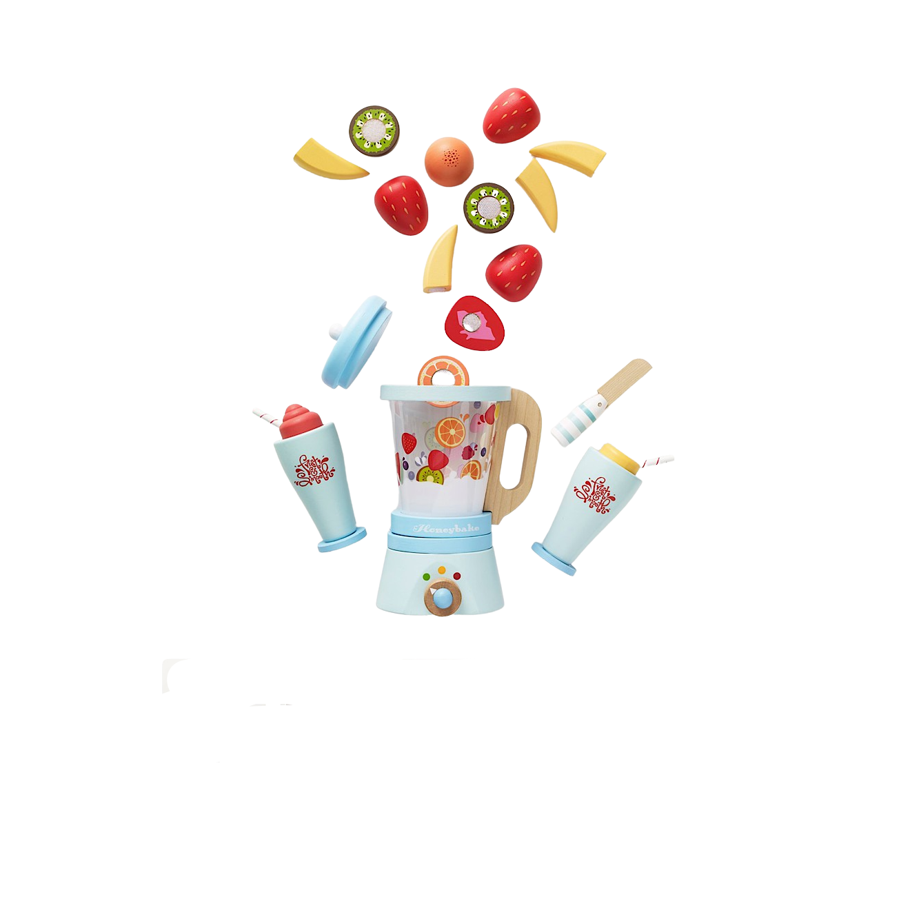 Wooden Fruit & Smoothie Blender Set