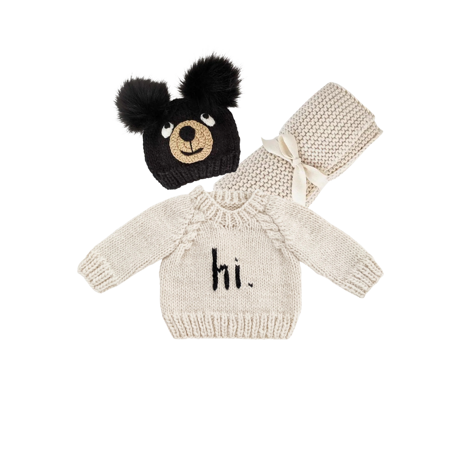 hi. Crew Neck Knit Sweater