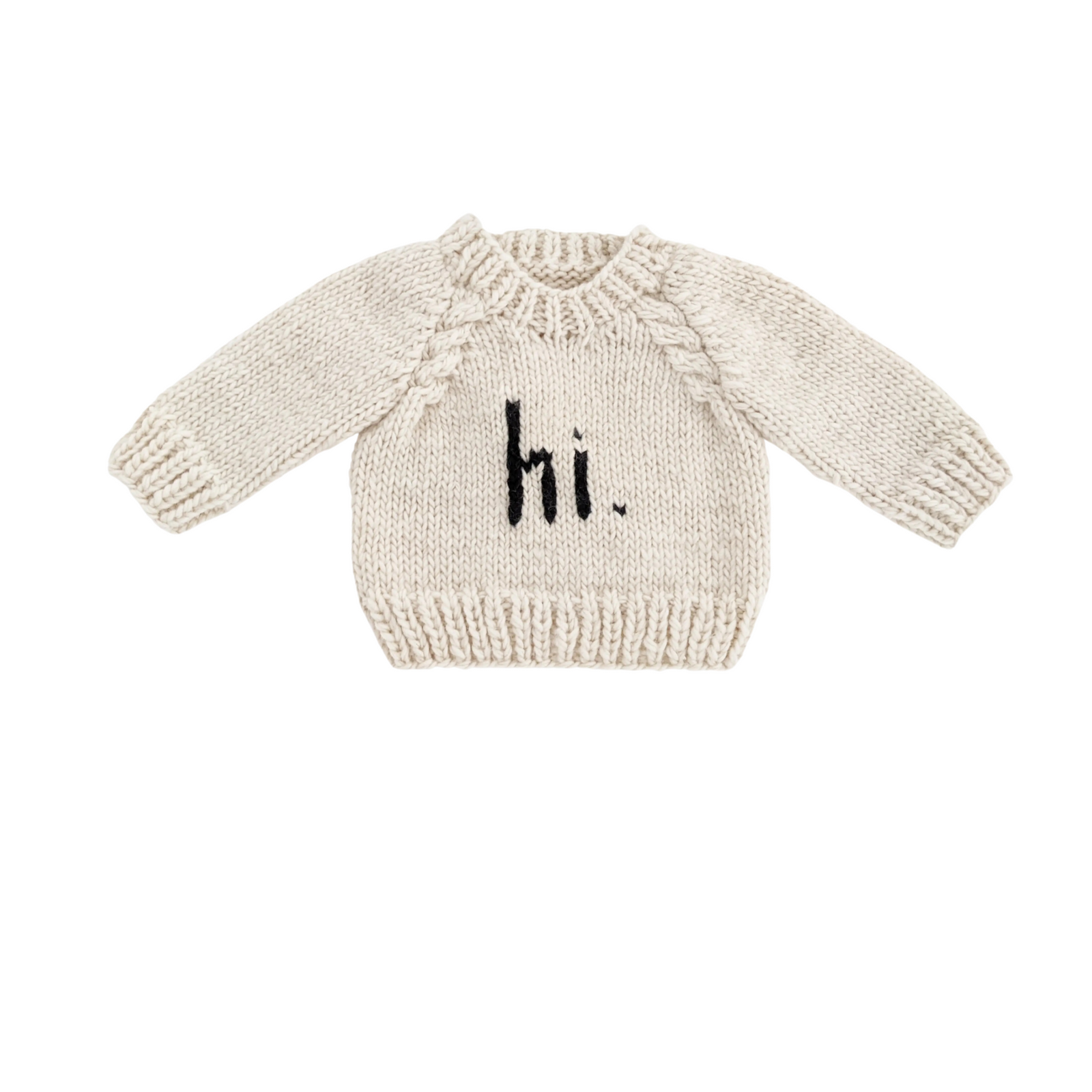hi. Crew Neck Knit Sweater