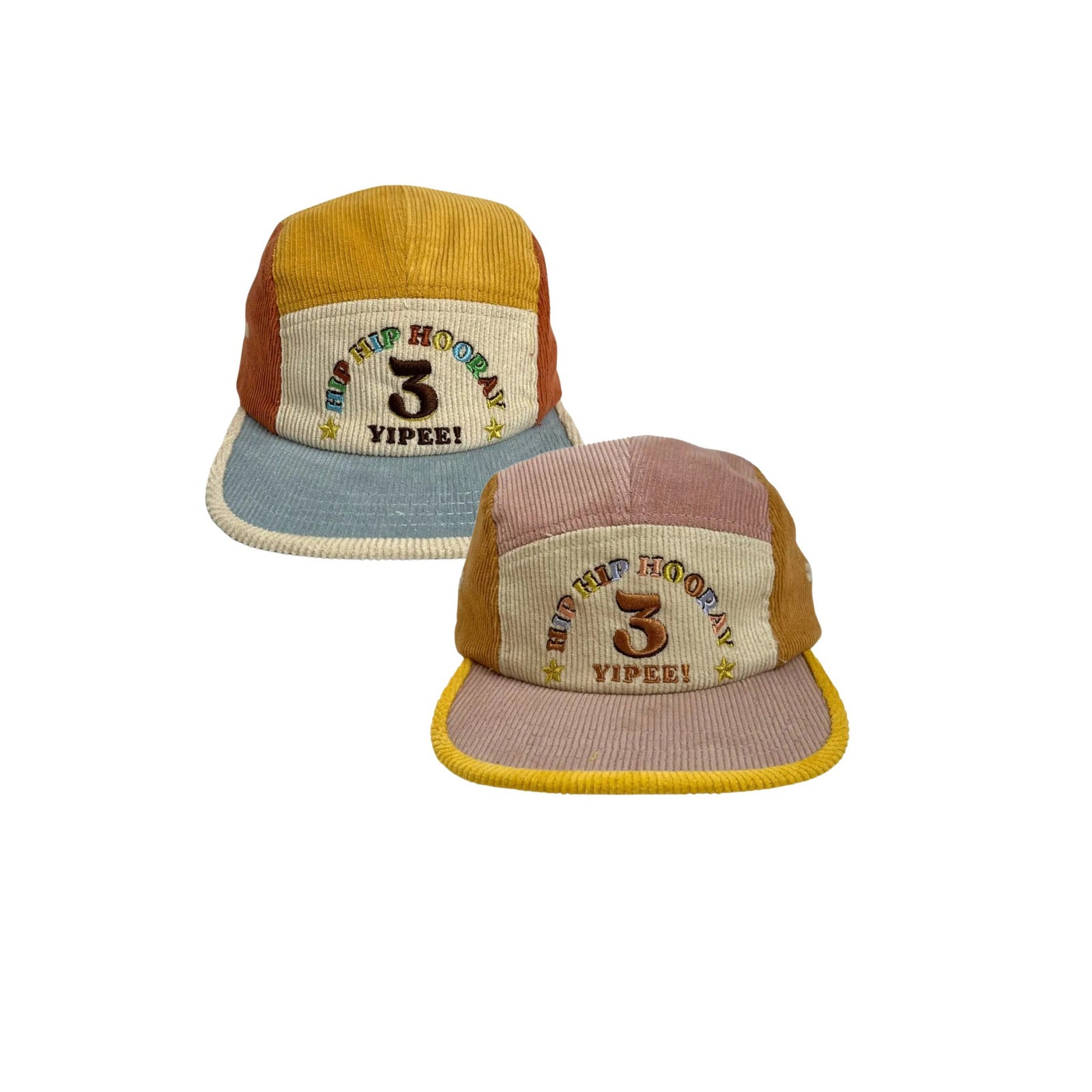3rd Birthday Embroidered Corduroy Hat