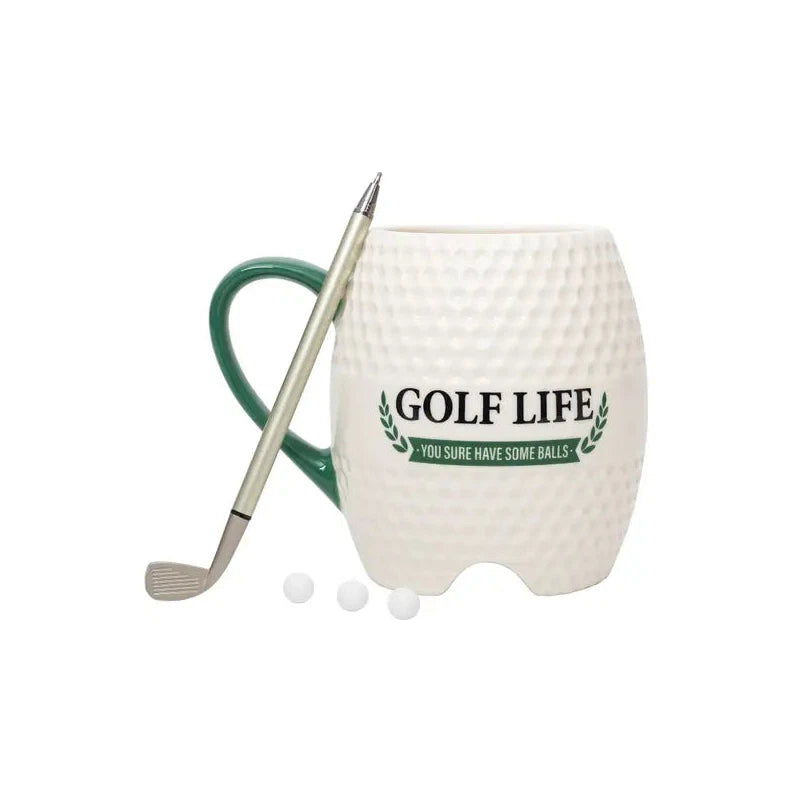 “Golf Life” Ceramic Mug & Golf Club Pen