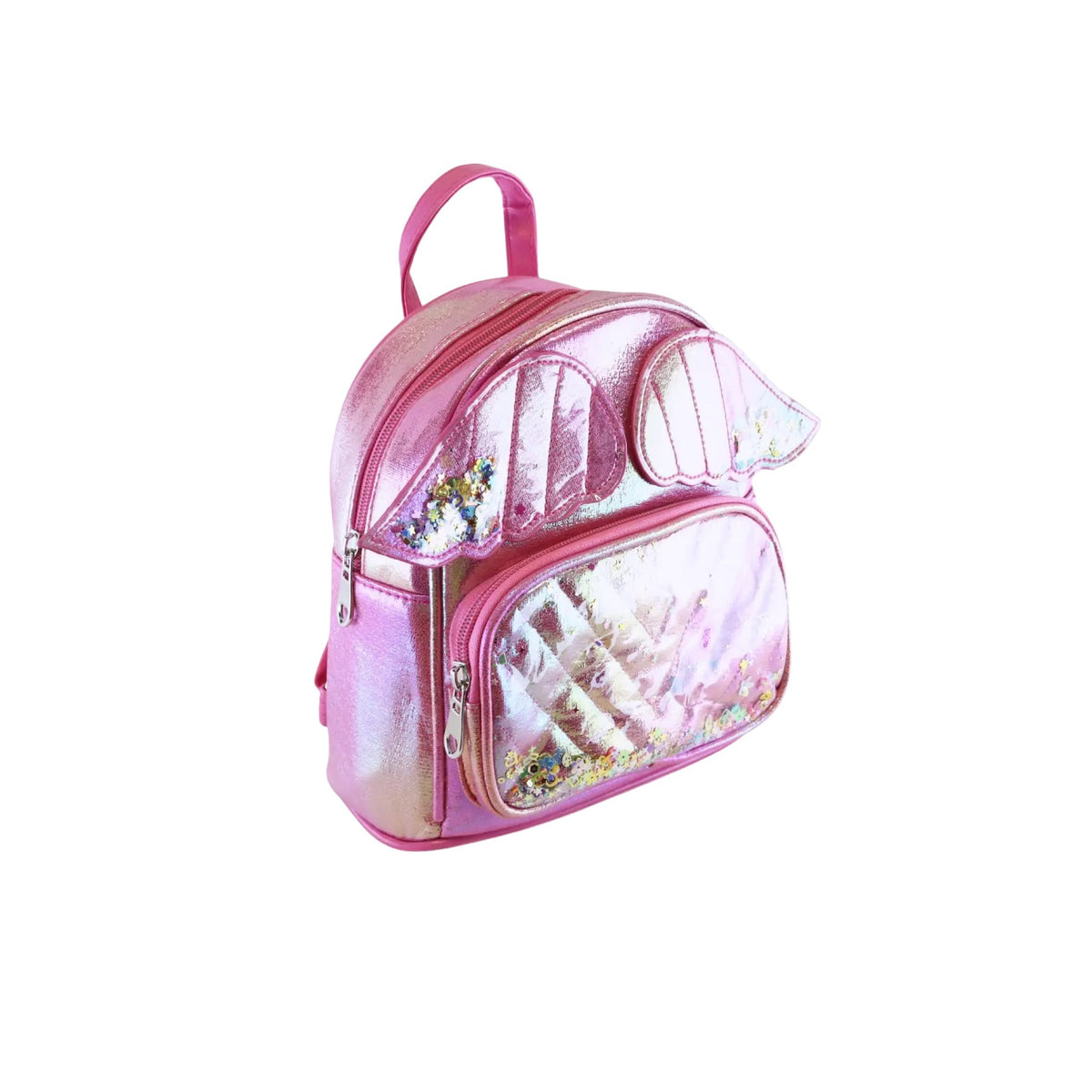 Angel Wings &amp; Confetti Fuschia Girls’ Backpack