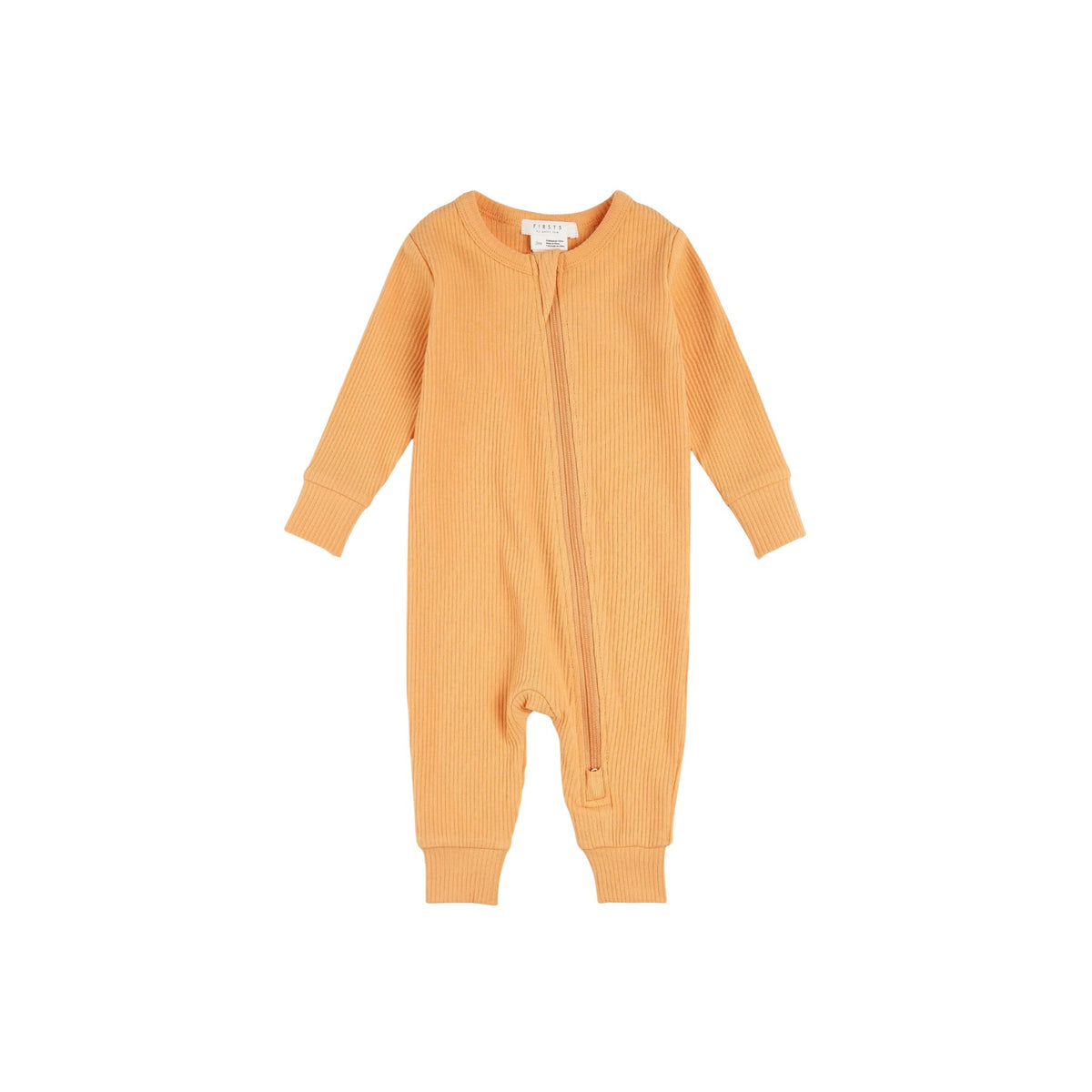 Apricot Ribbed Romper