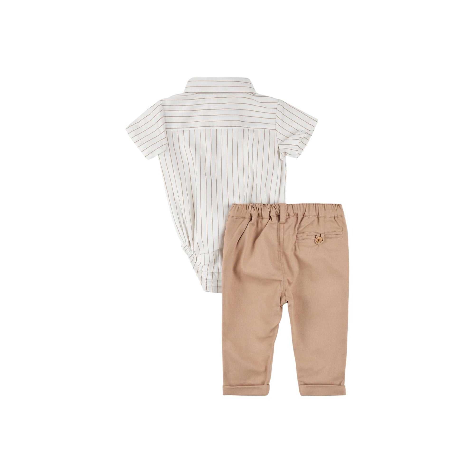 Baby Boy 3-Piece Poplin Shirt and Pant Set