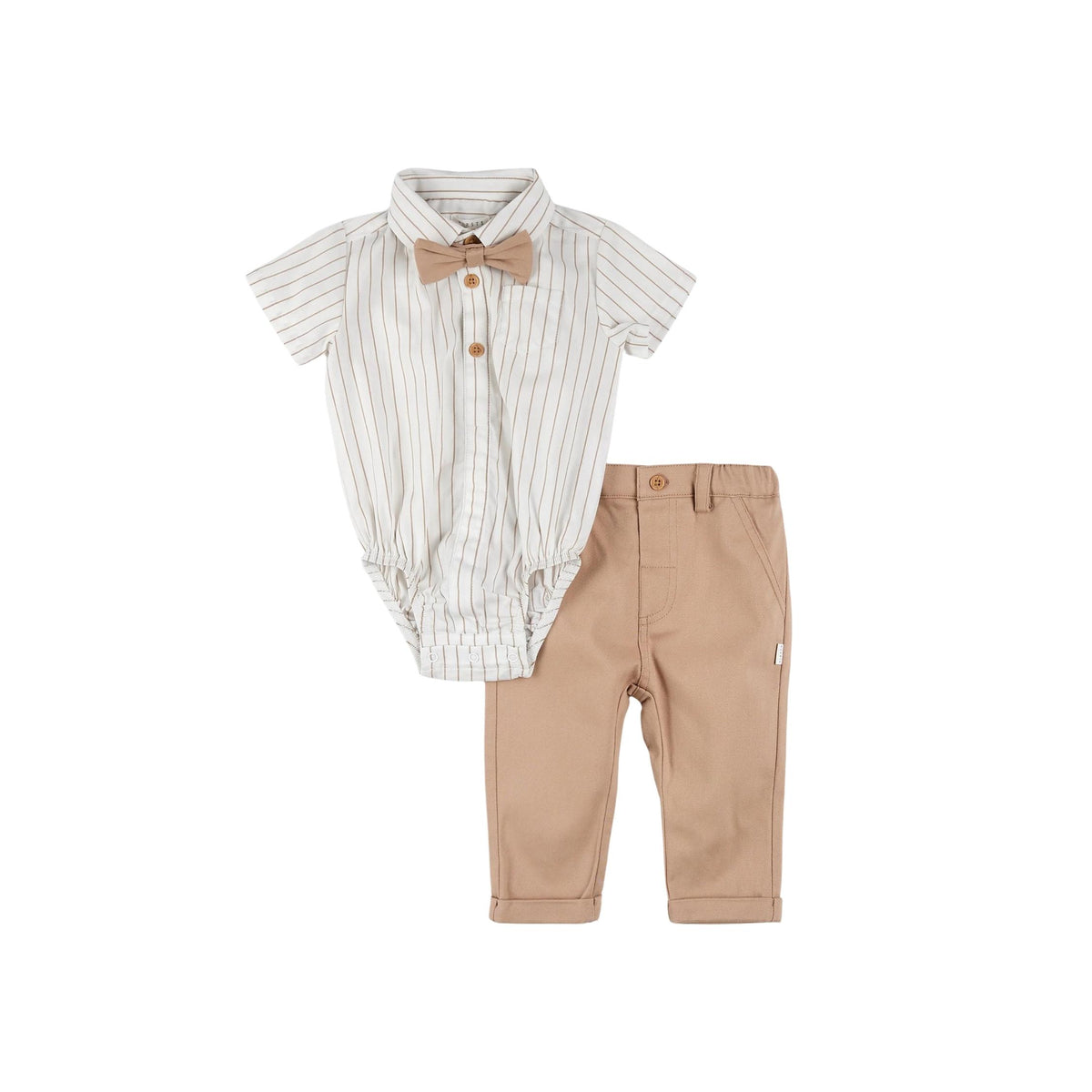 Baby Boy 3-Piece Poplin Shirt and Pant Set