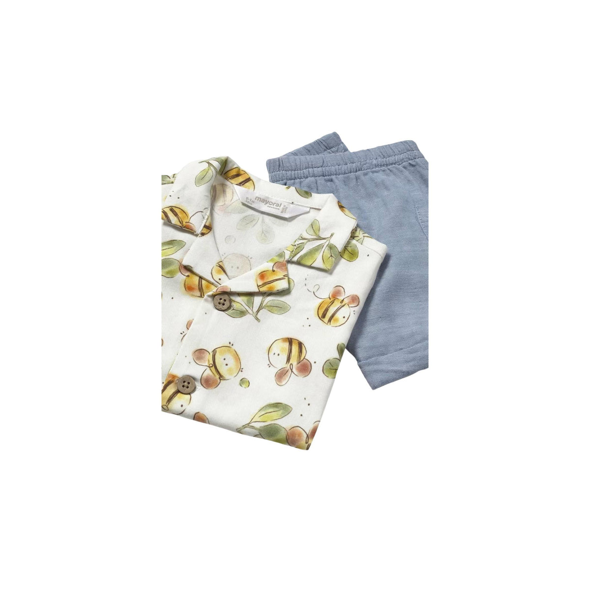 Baby Boy Bee Print 3-Piece Short Set