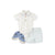 Baby Boy Poplin Shirt and Checkered Short 3-Piece Set