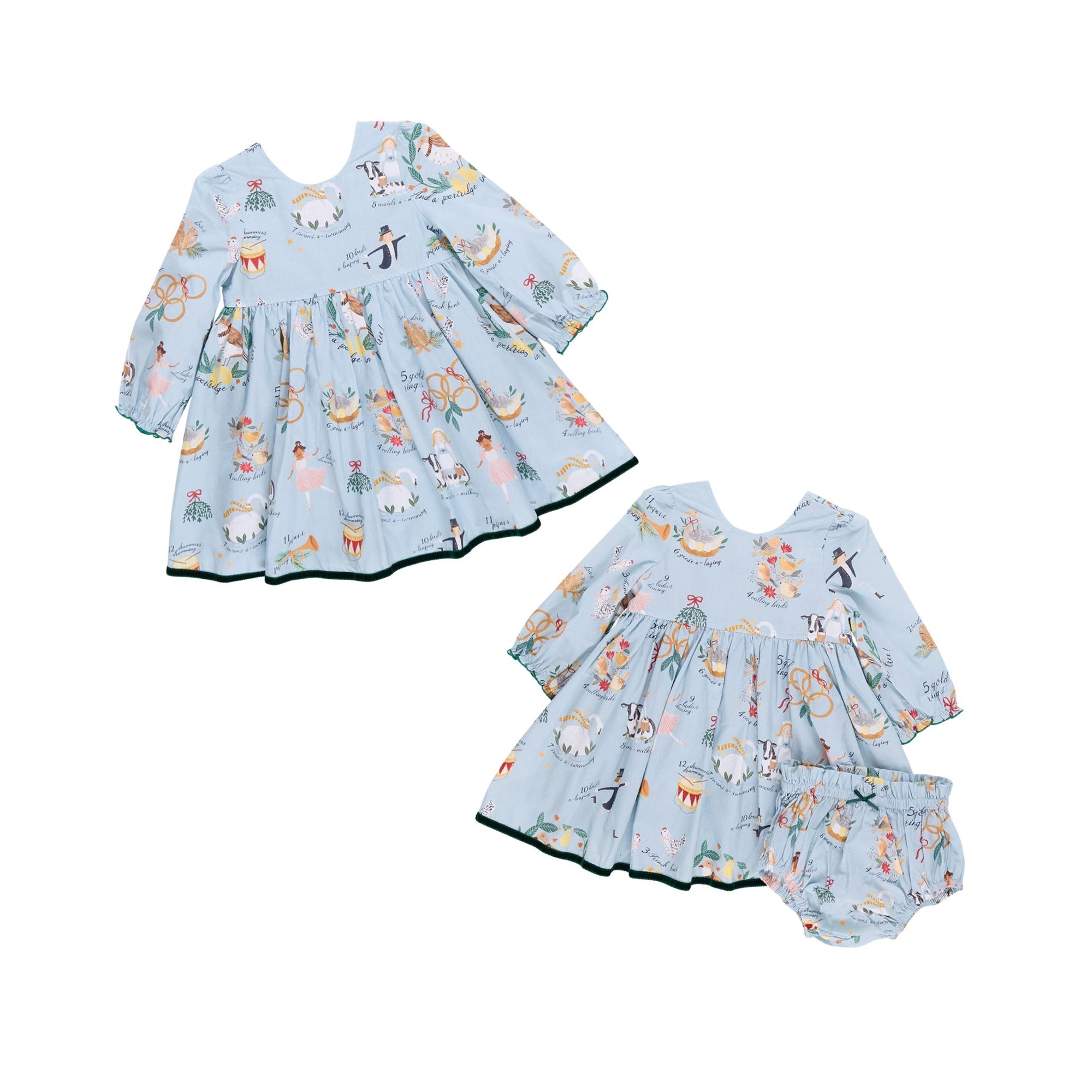 Baby Girl 12 Days of Christmas Amma Dress Set