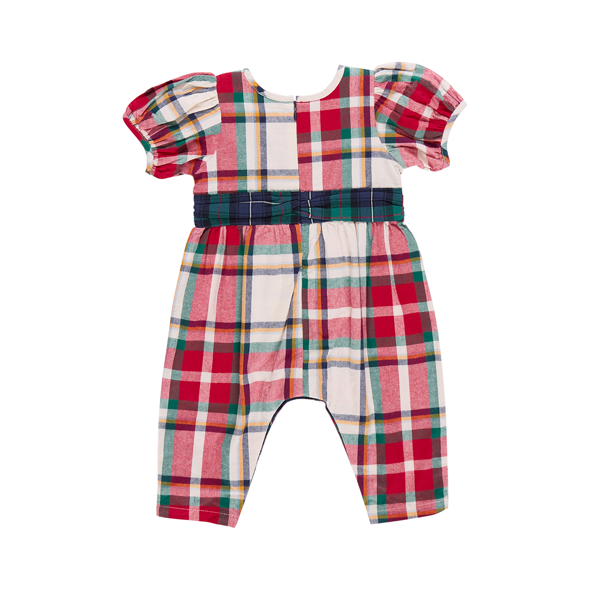 Baby Girl Holiday Tartan Plaid Romper