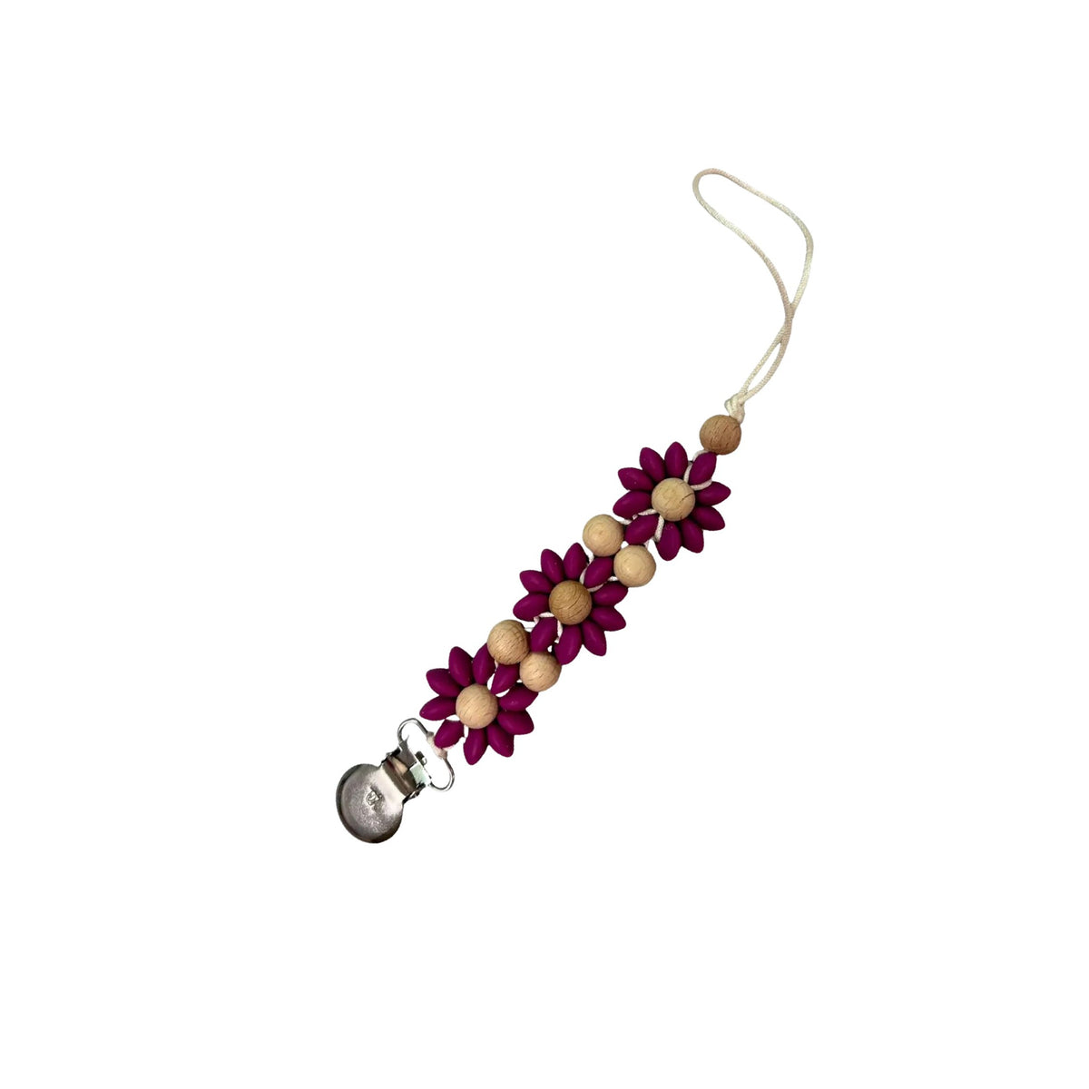 Beechwood &amp; Silicone Pacifier Clips