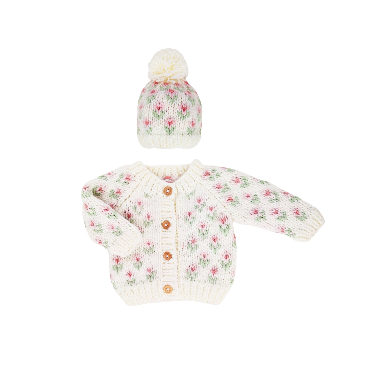 Bitty Blooms Blush Beanie Hat