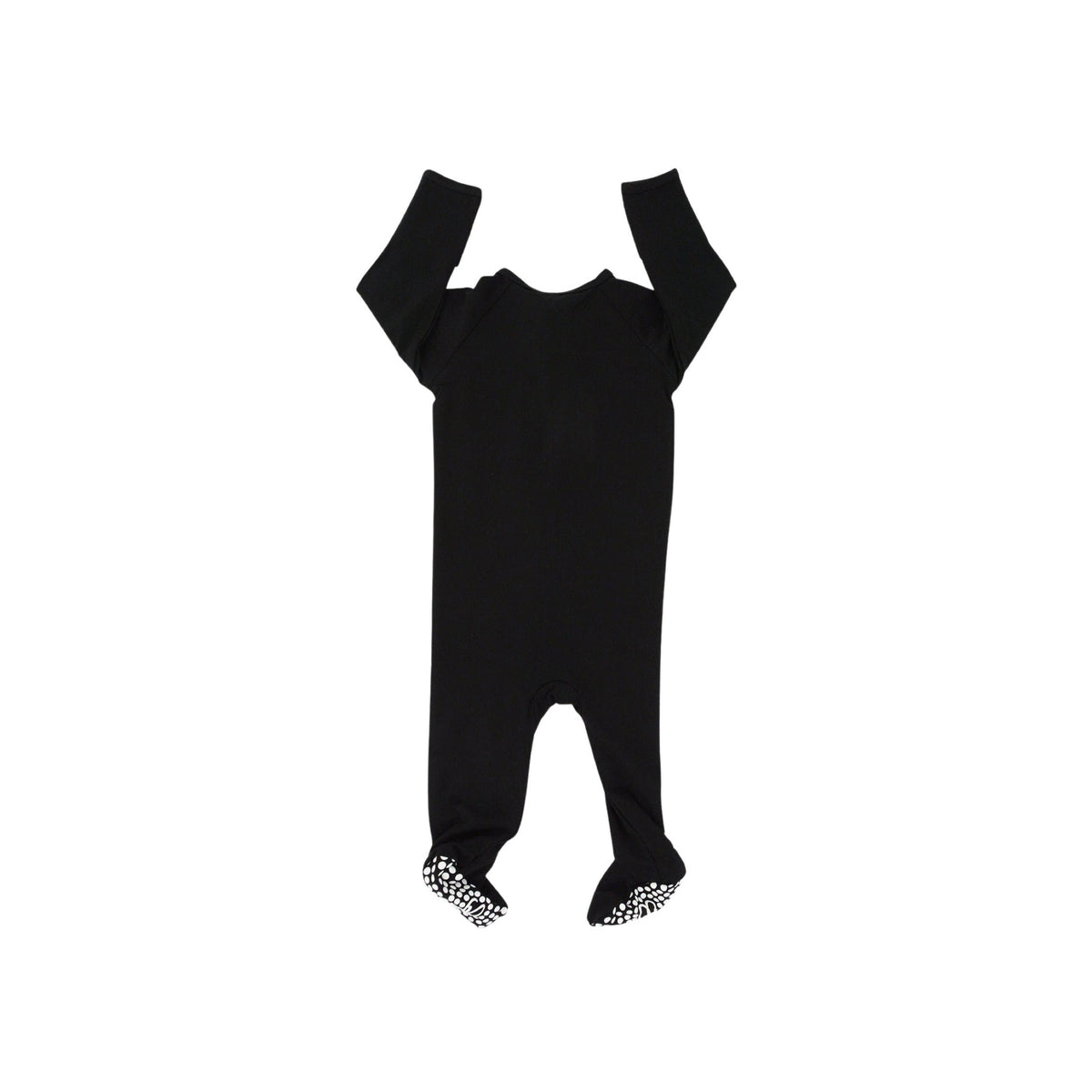 Blazing Black Zipper Footie