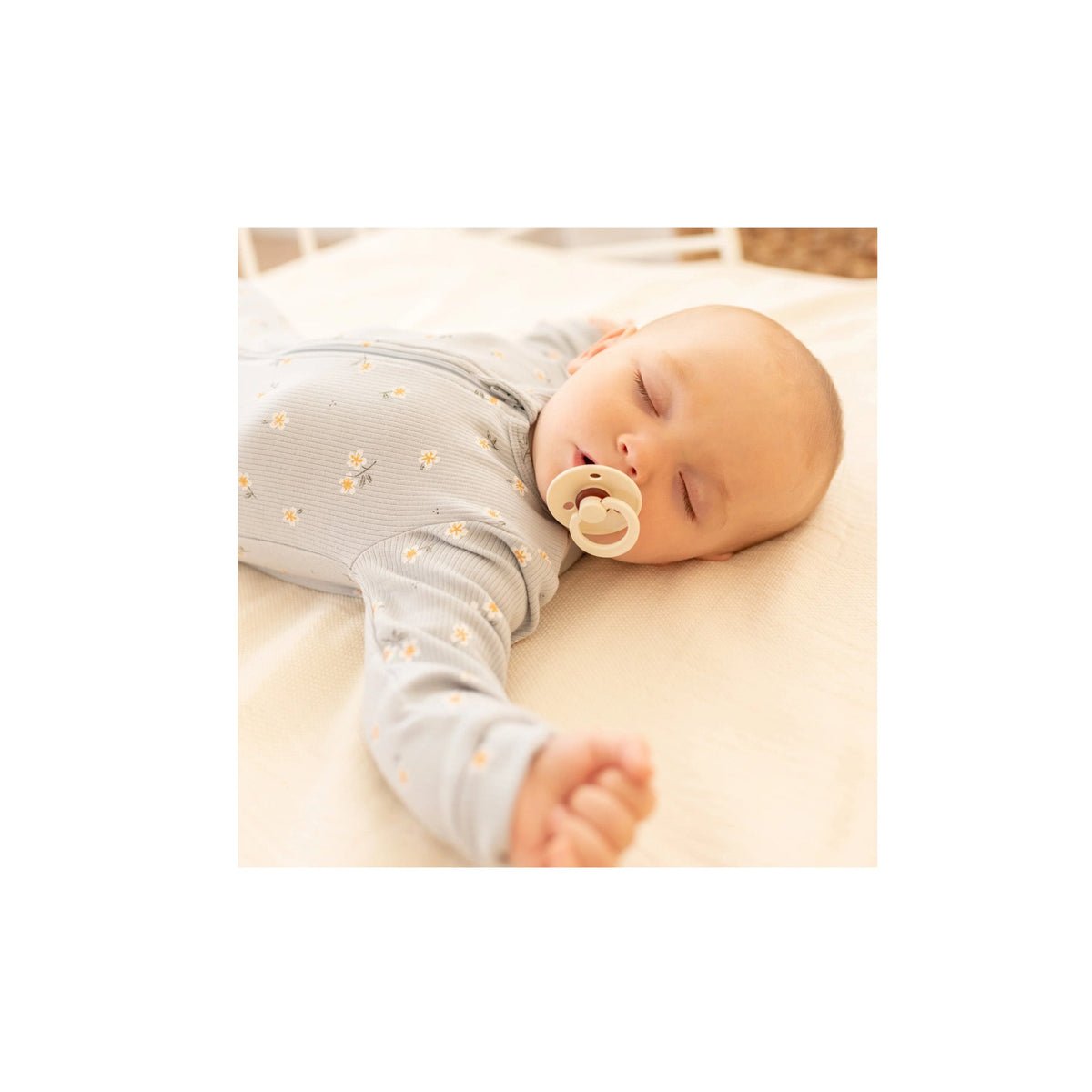 Blue Daisy Print Footie