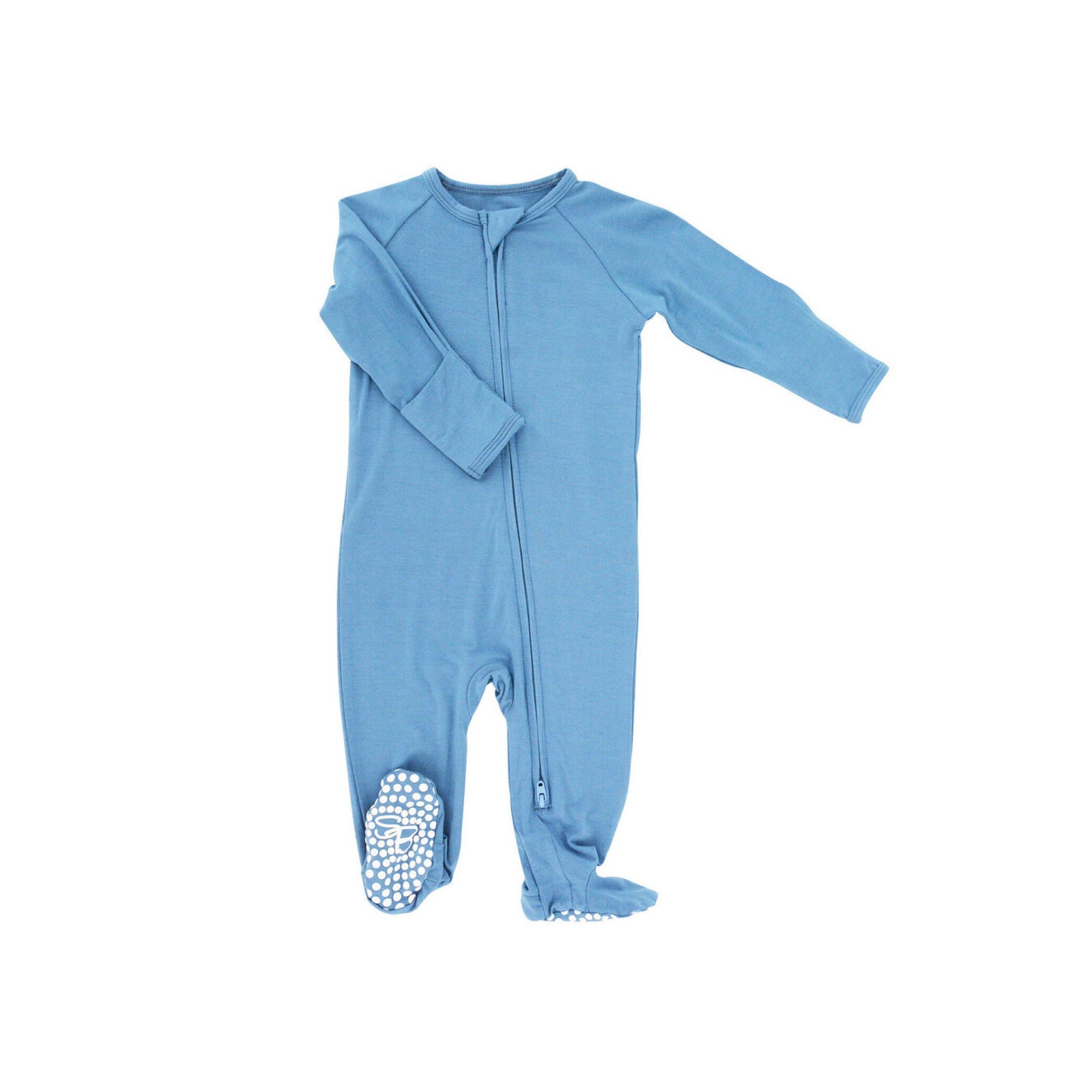 Captain Blue Zipper Footie