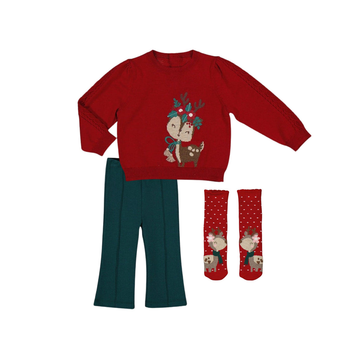 Cherry Red Reindeer Critter Sock