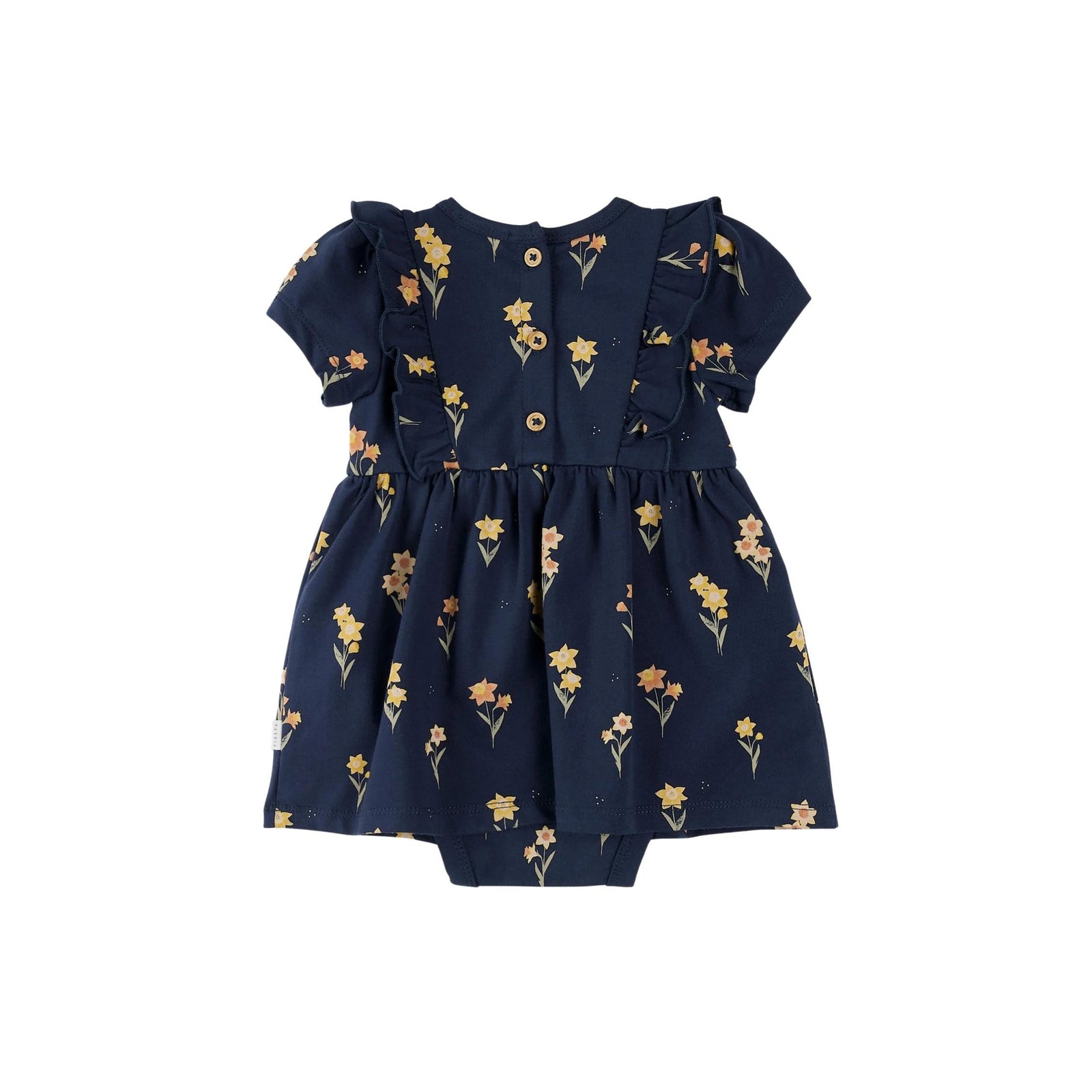 Daffodils on Navy Bodysuit Dress