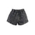 Distressed Black Rhinestone Girls’ Denim Short