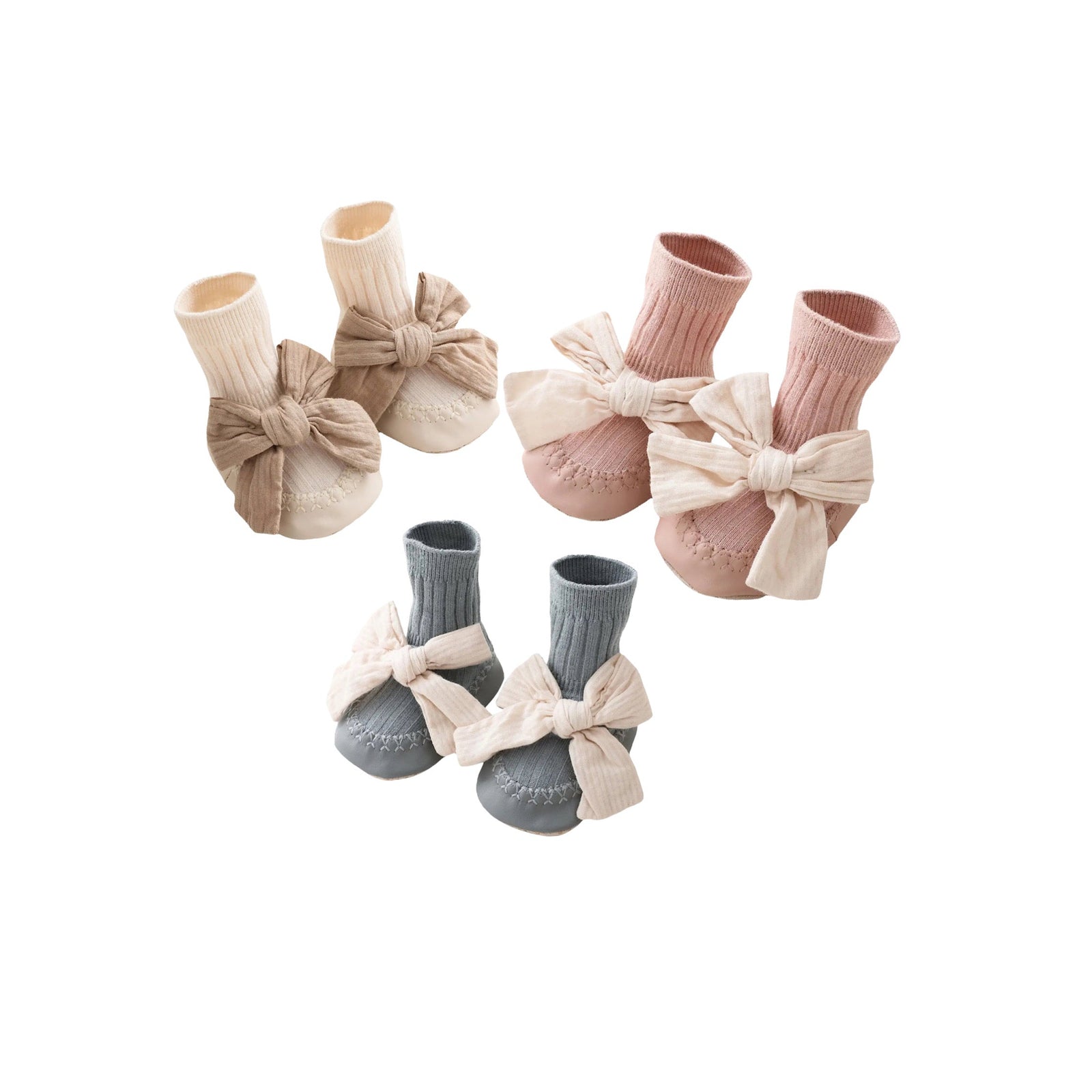 Doll Baby Bowed Slipper Socks