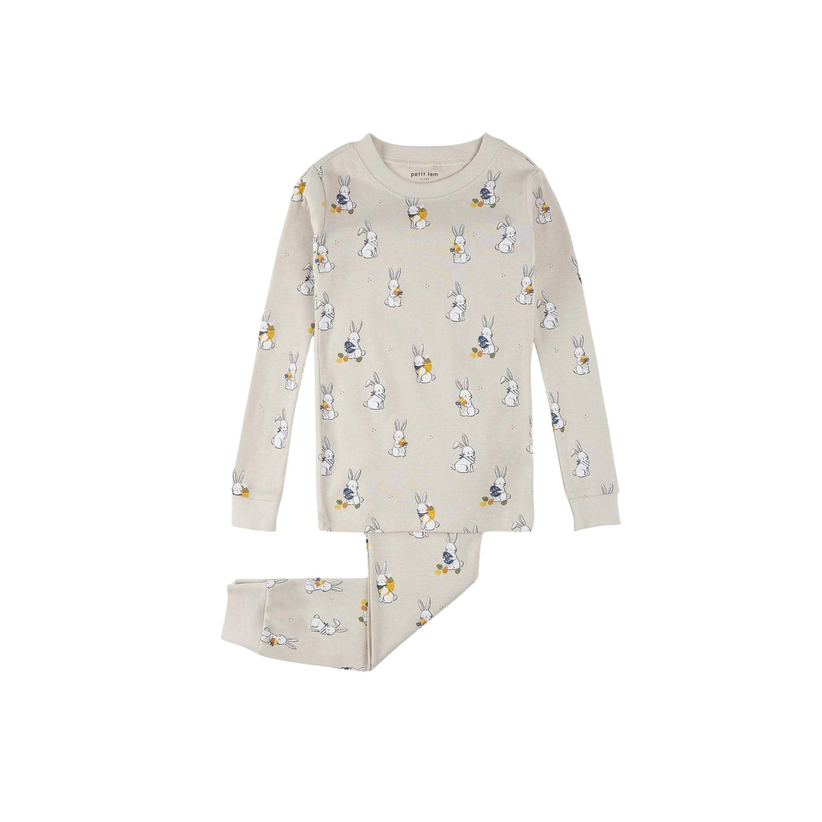 Egg Hunt Bunny Print 2-Piece Pajama Set