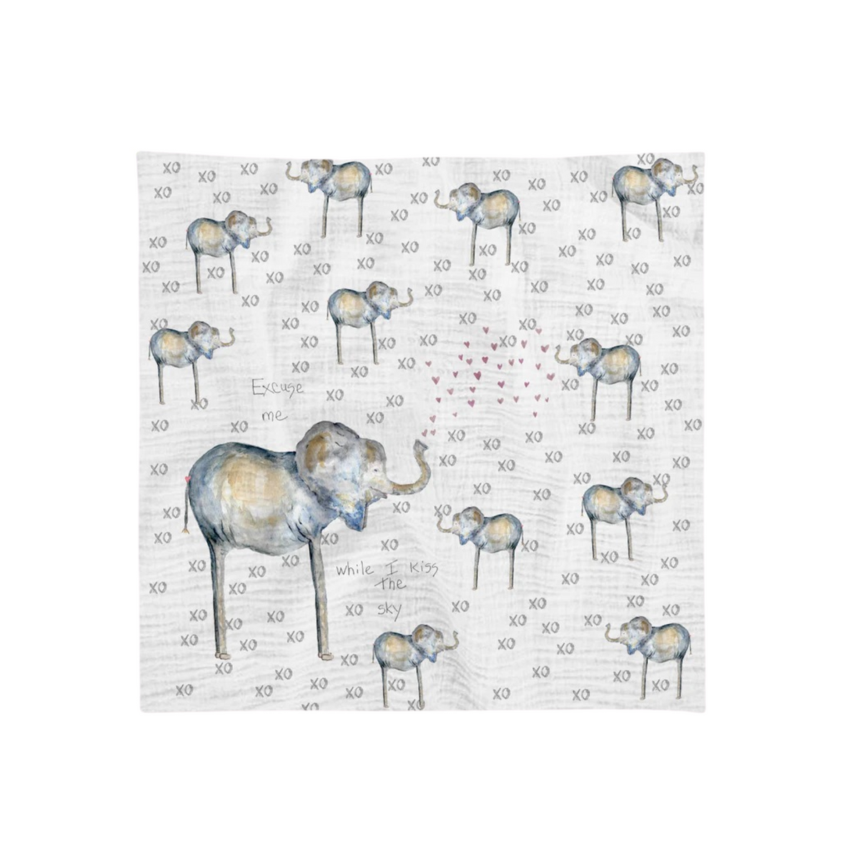 “Excuse Me While I Kiss The Sky” Elephant Swaddle