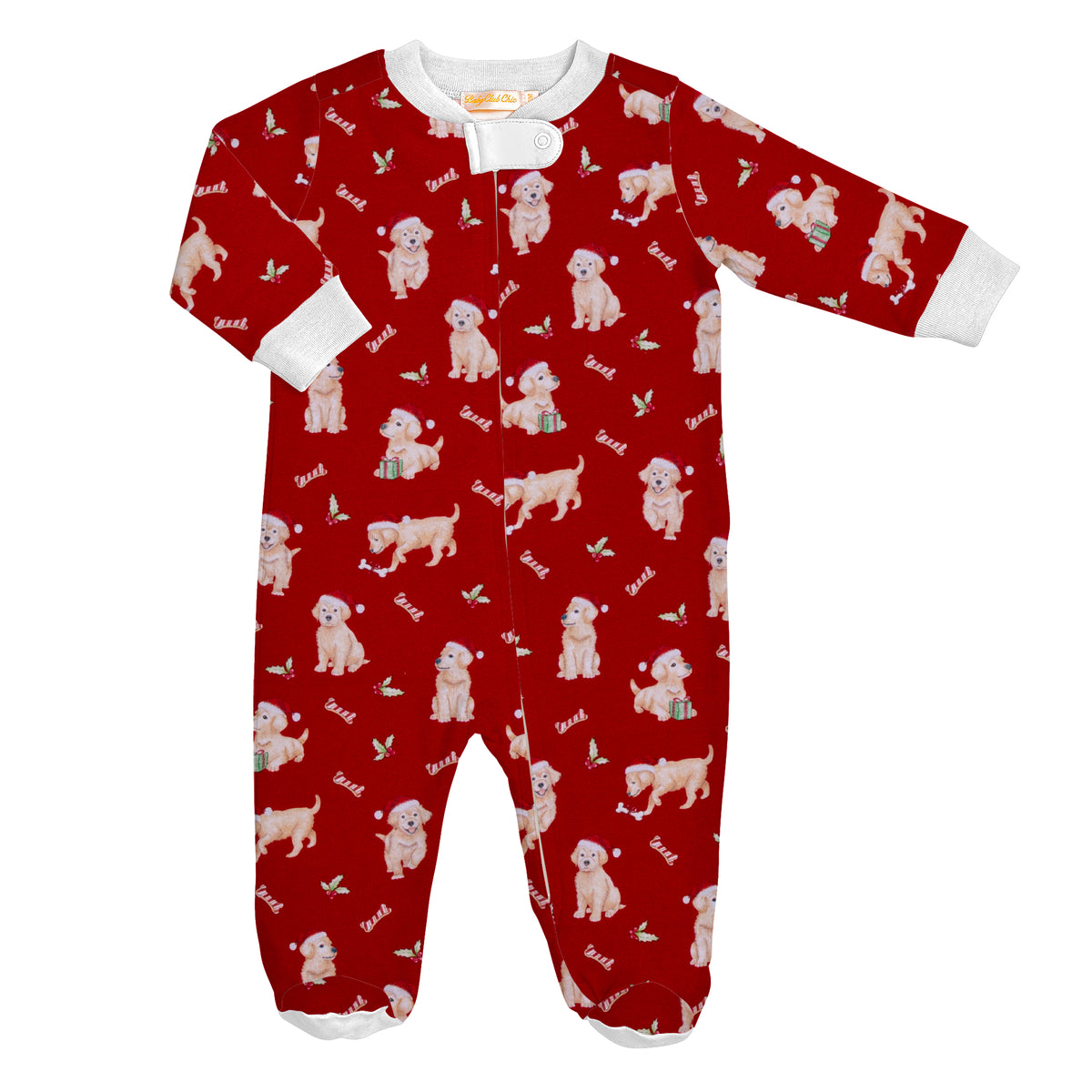 Golden Christmas Pima Cotton Footie
