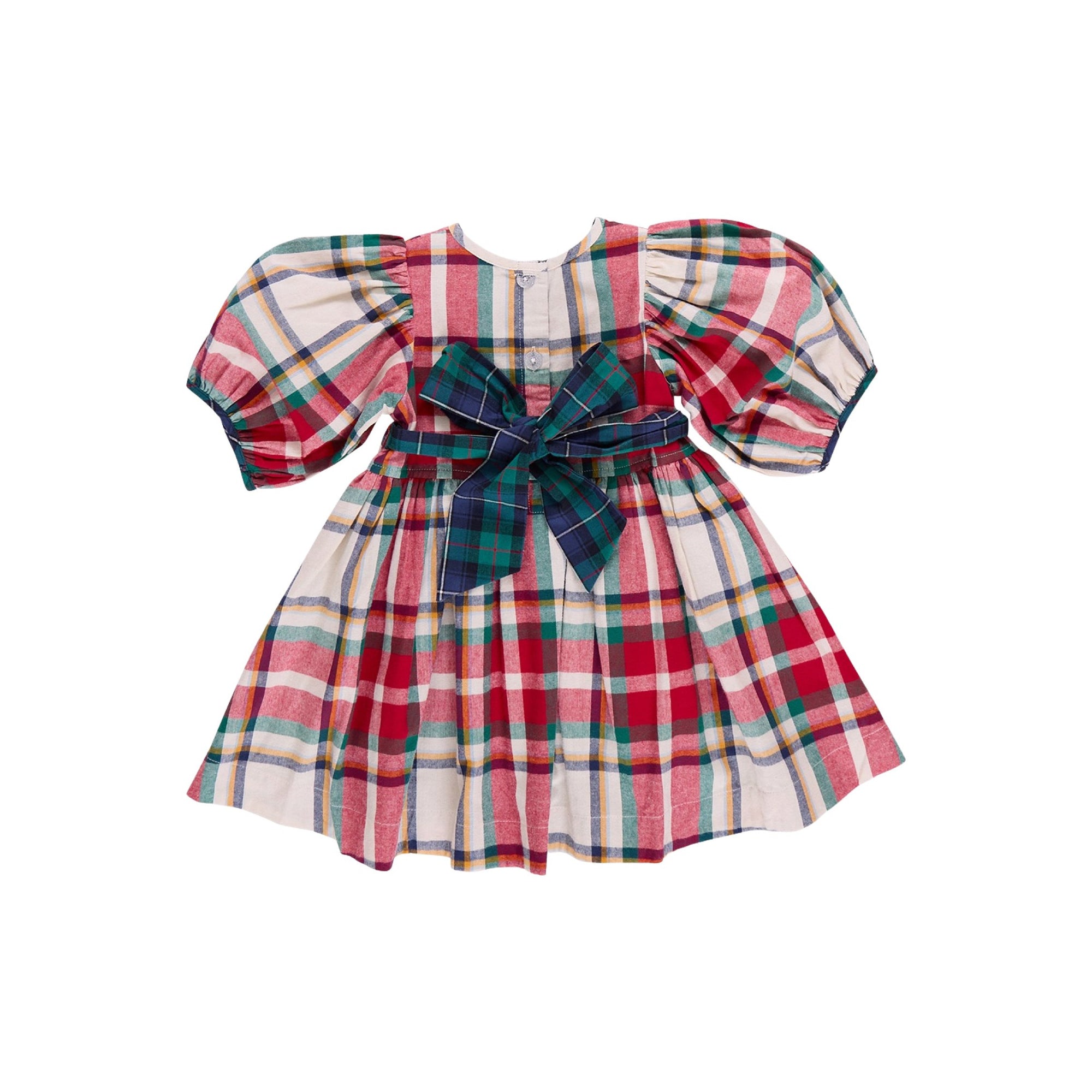 Girls Ruby Holiday Tartan Plaid Dress