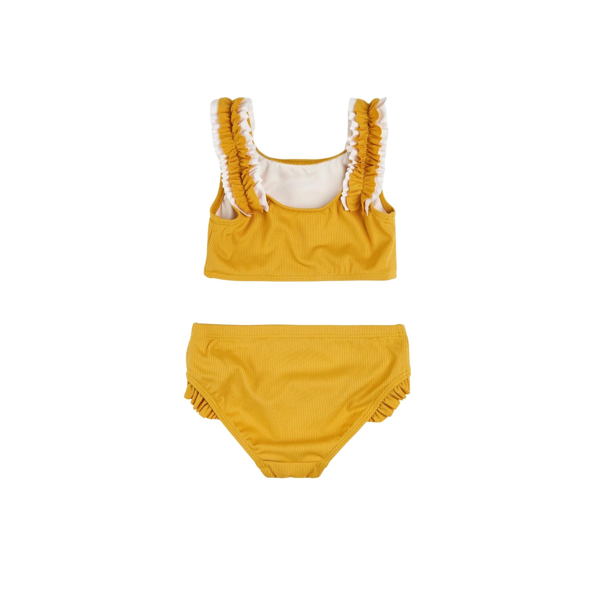 Gold Ribbed 2-Piece Swimsuit