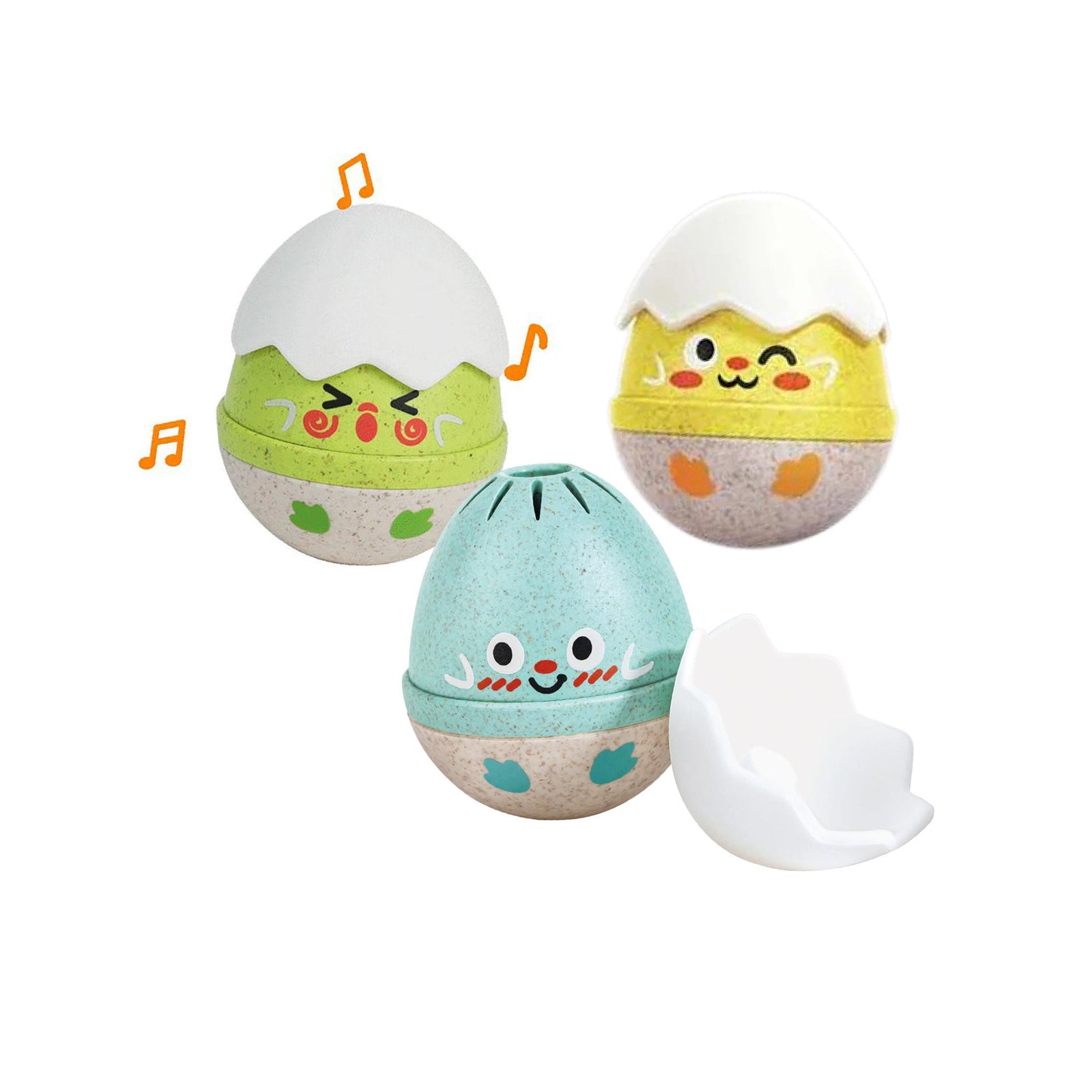 Happy Hatchlings 3-piece Wobble Rattles